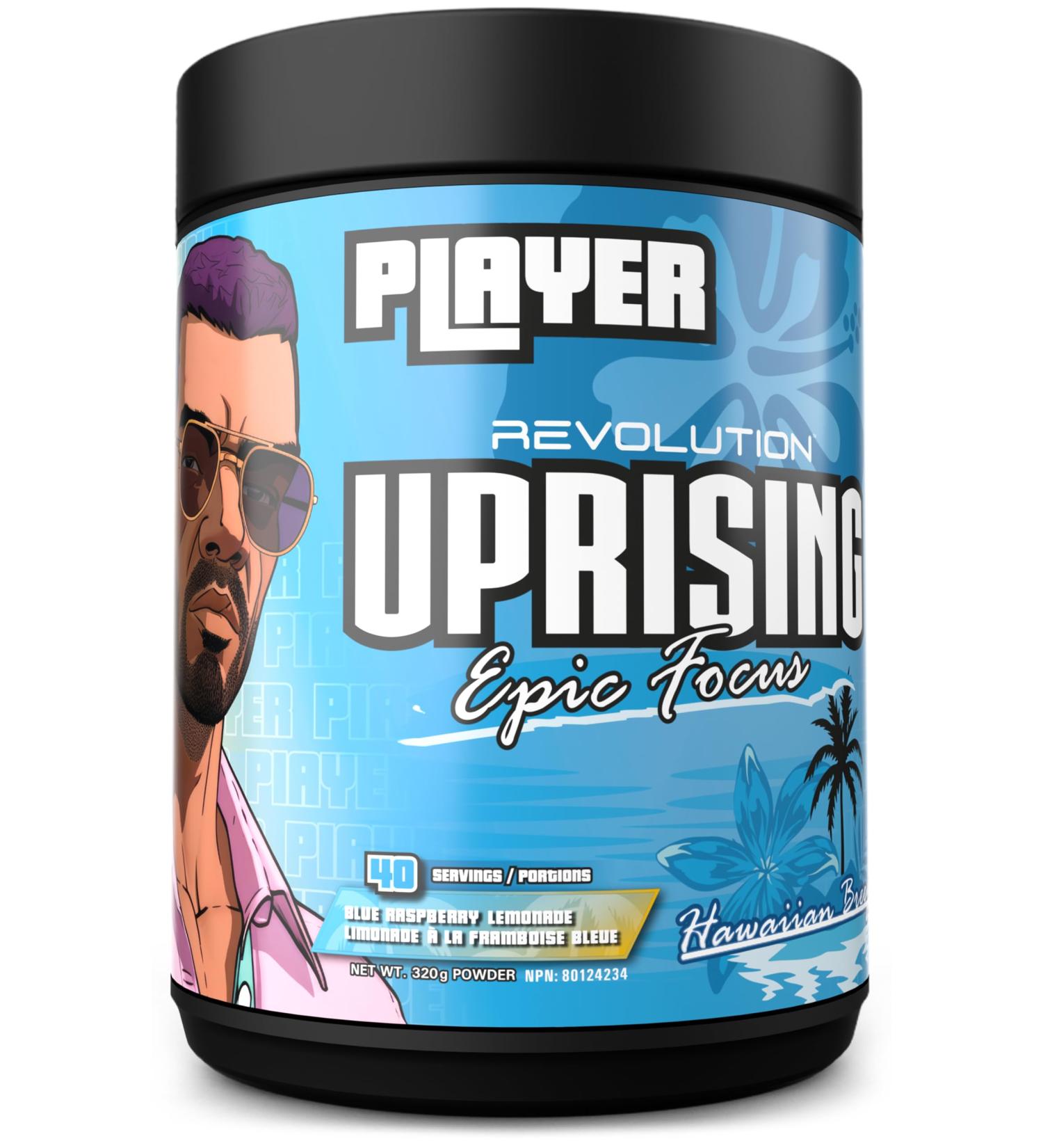 Revolution Nutrition Uprising Player Lion's Mane L-Theanine Caffeine 320g 40 Servings Blue Raspberry Lemonade Blue Raspberry Lemonade 320g - Buy Online on GoSupps.com