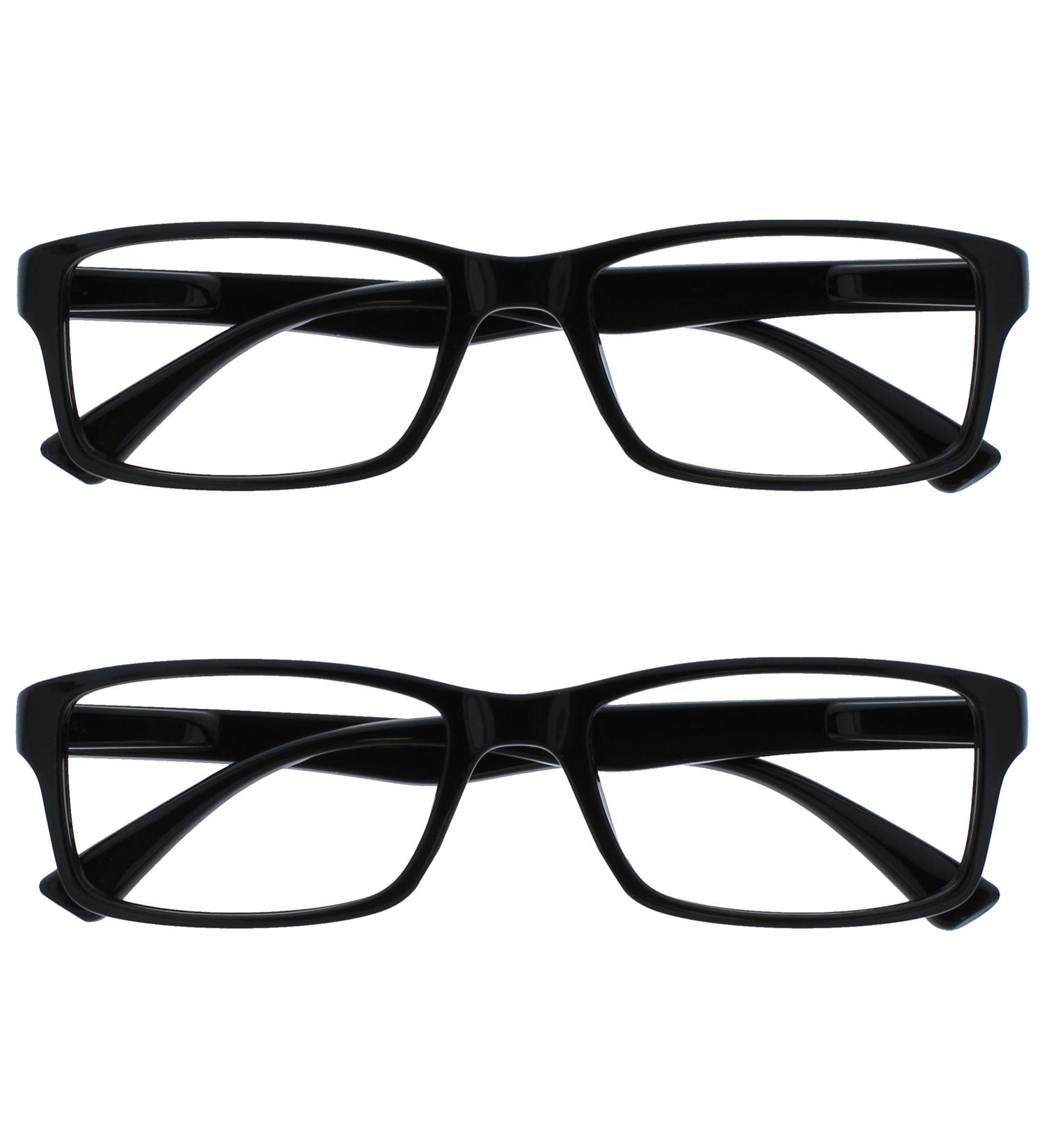 Shop Black Reading Glasses 2-Pack | Designer Style for Men & Women | +1.50 Diopters The Reading Glasses Company - Buy Online on GoSupps.com
