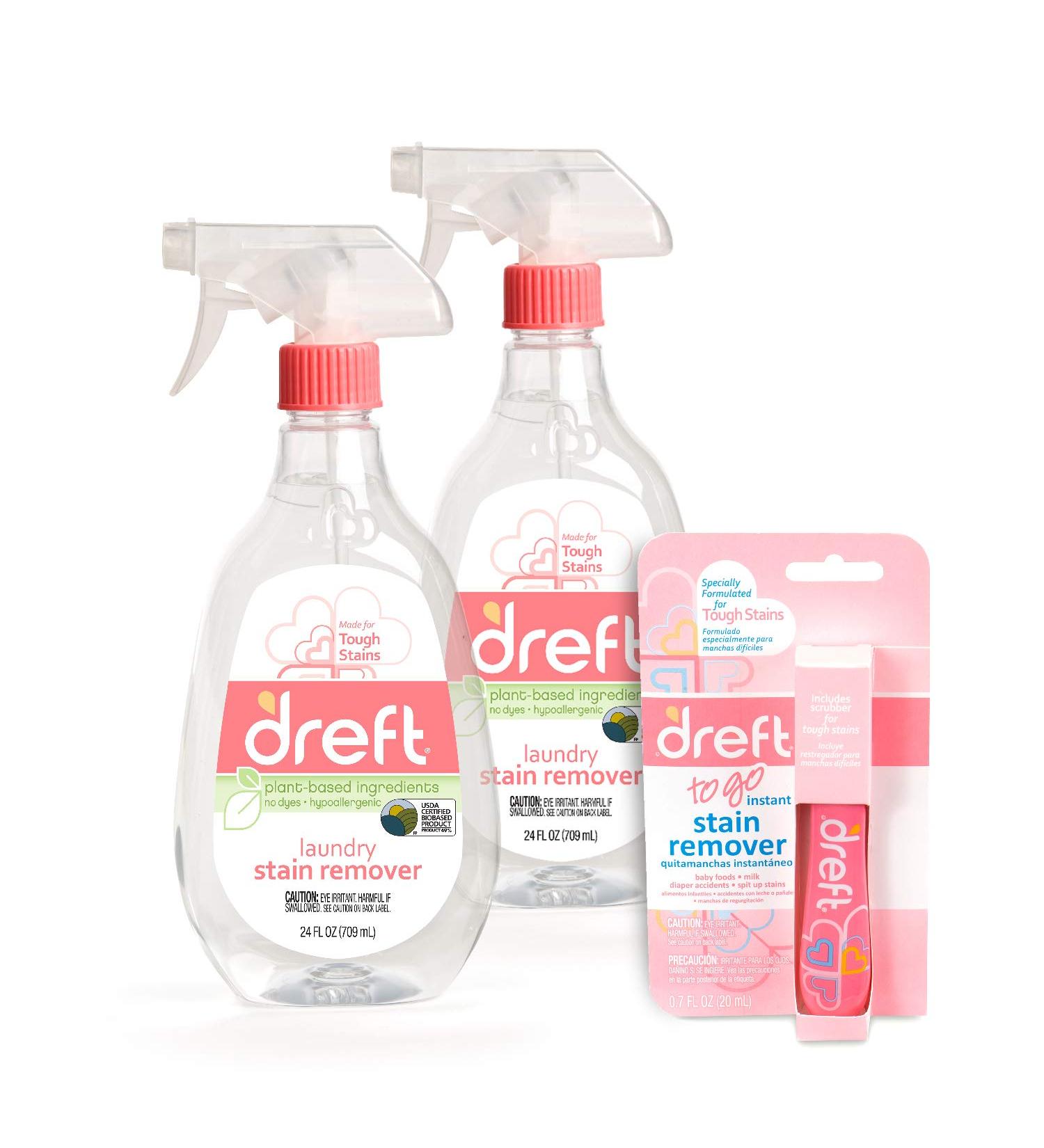 Dreft Baby Clothes Stain Remover Combo Pack - 24oz Spray + Stain Remover Pen | Hypoallergenic, Ideal for Cloth Diapers - Buy Online on GoSupps.com