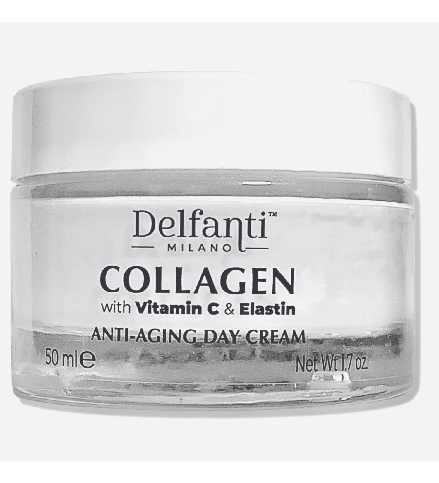 Delfanti-Milano Anti-Aging Day Cream - Collagen Vitamin C & Elastin Moisturizer for Face and Neck | Sculpting & Lifting | Made in Italy - Buy Online on GoSupps.com