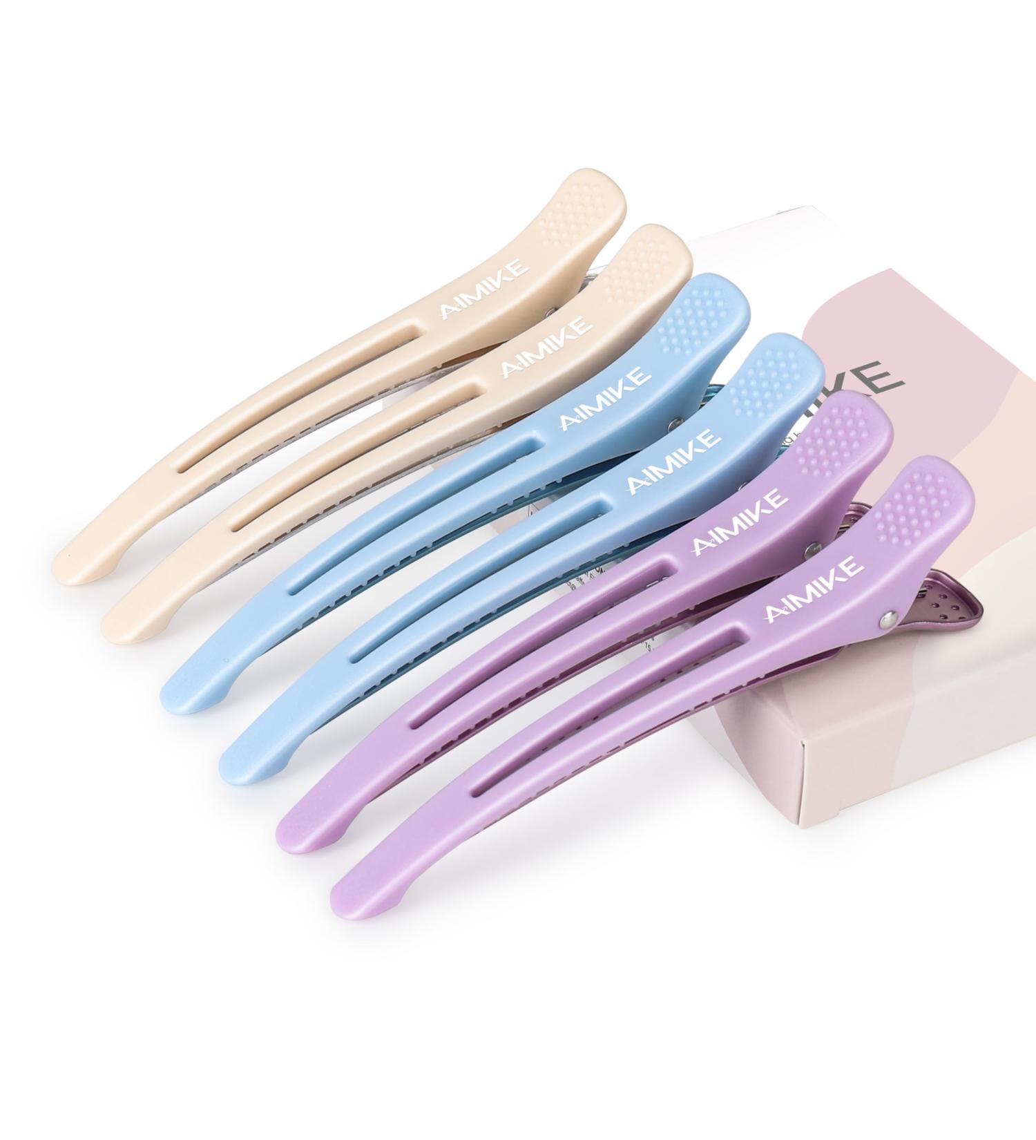 AIMIKE 6pcs Anti-Slip Hair Clips for Styling Sectioning - Colorful Duck Billed Clips for Salon and Self Hair Cutting - Buy Online on GoSupps.com
