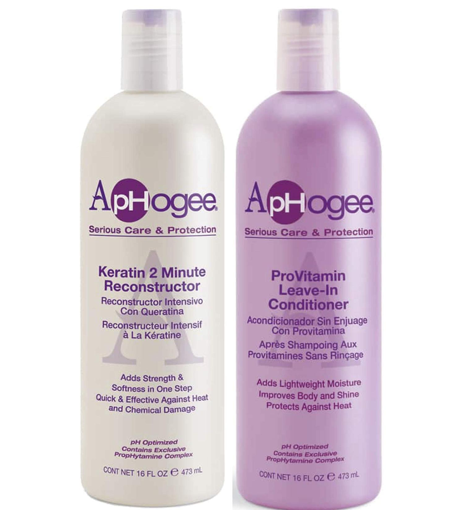 Aphogee Pro Vitamin Leave-in Conditioner & Keratin 2-Minute Reconstructor - Best Hair Repair & Moisture for Healthy Locks | International Shipping Available - Buy Online on GoSupps.com