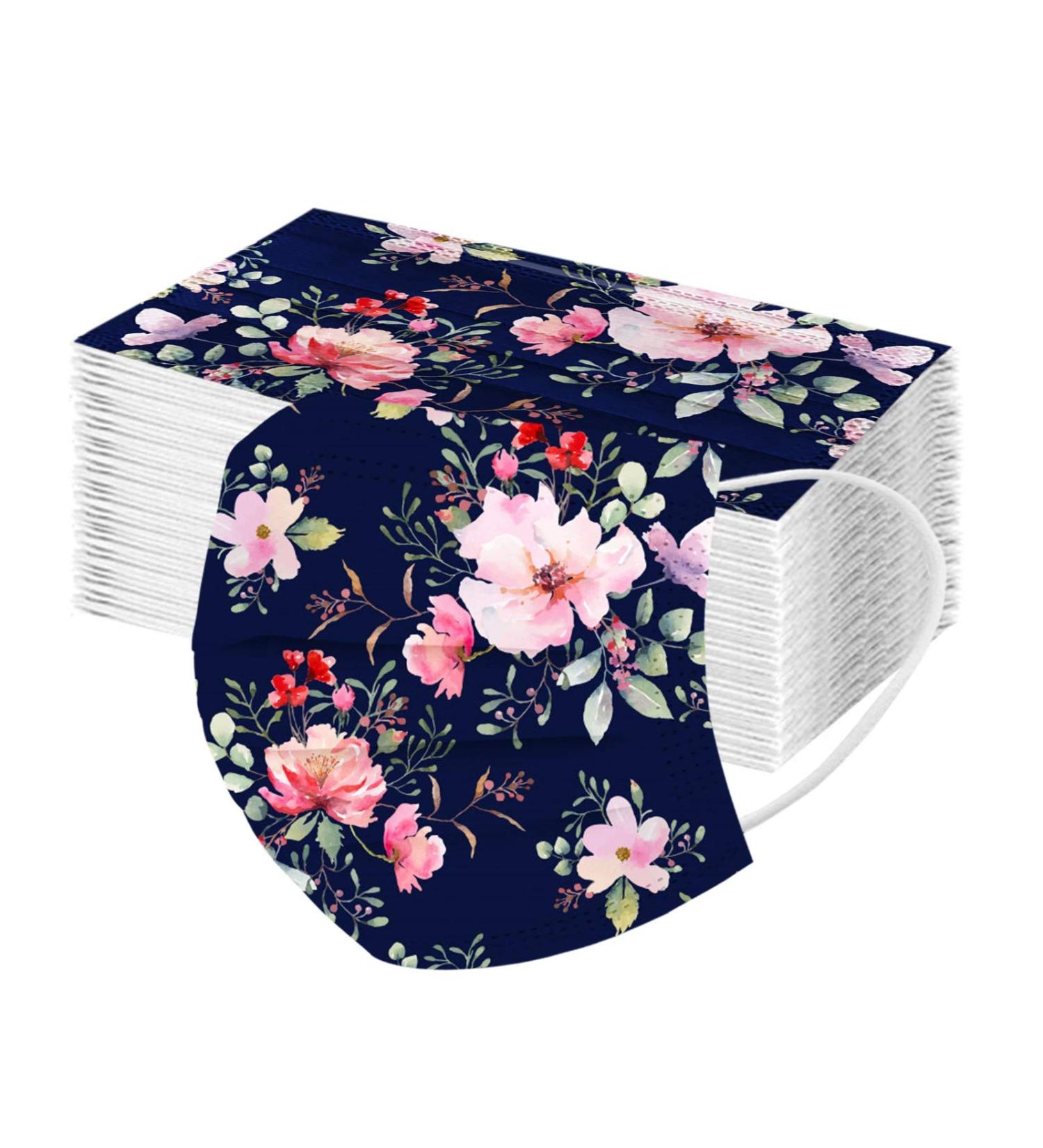 Lulupi 50-Piece One-Way Oral Protection Neckerchief - 3 Layer Dandelion Motif Mouth & Nose Covering for Effective Hygiene | International Shipping - Buy Online on GoSupps.com