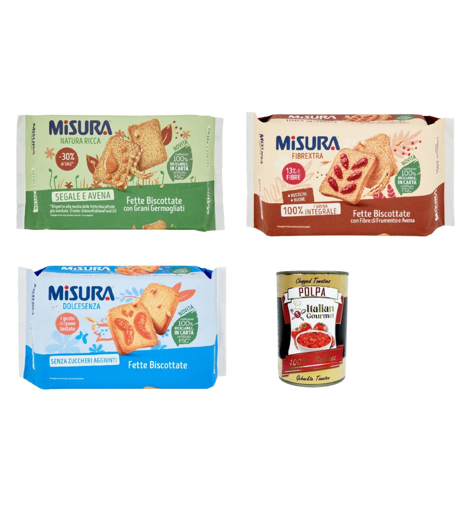 Italian Gourmet E.R. Misura Natura Ricca Fibraextra Dolcesenza 320g + Pulp Italian Gourmet Pulp 400g - Buy Online on GoSupps.com