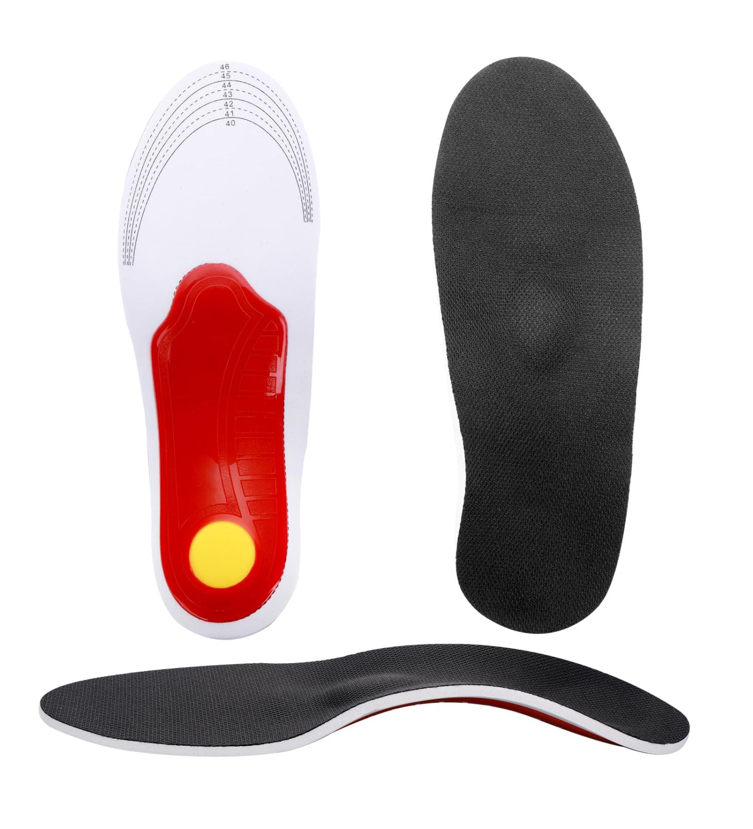 WLLHYF Plantar Fasciitis Relief Arch Support Shoe Inserts Insoles for Flat Feet High Arch Support Insoles for Men Women Orthotic Feet Heel Pain Shock Absorption Comfortable Insoles(UK7-11) - Buy Online on GoSupps.com