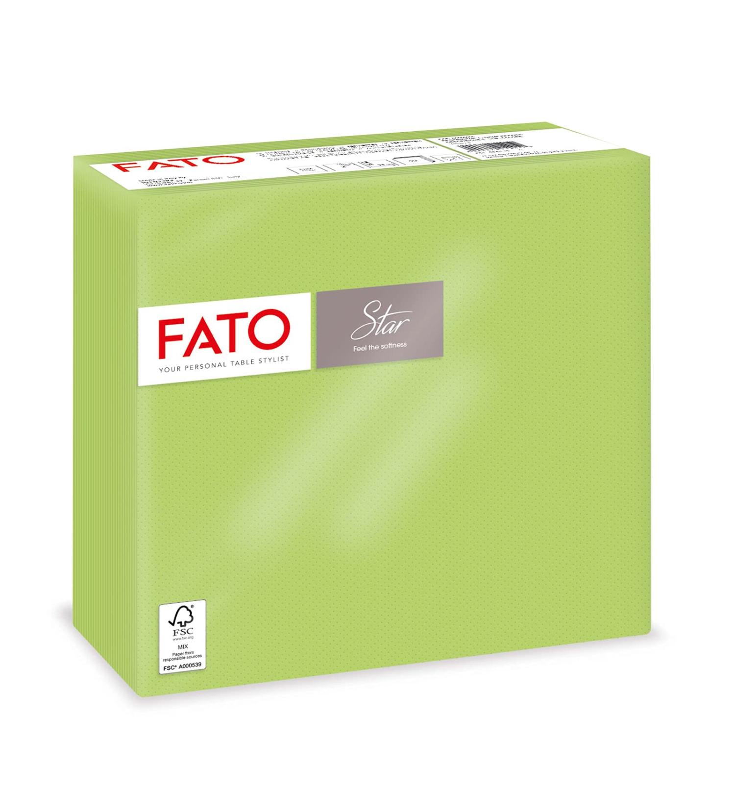 Fato Disposable Paper Napkins - Soft 2-Layer Apple Green 40 Pack FSC Certified - 100% Pure Cellulose - Buy Online on GoSupps.com