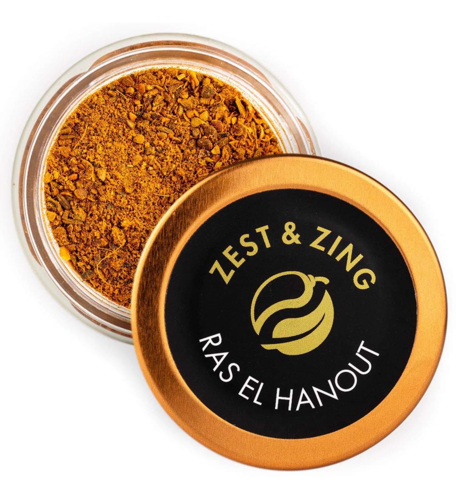 Ras el Hanout (Ground) 22g Spice Jar - Premium Blends by ZEST & ZING | Convenient Stackable Jar - Buy Online on GoSupps.com