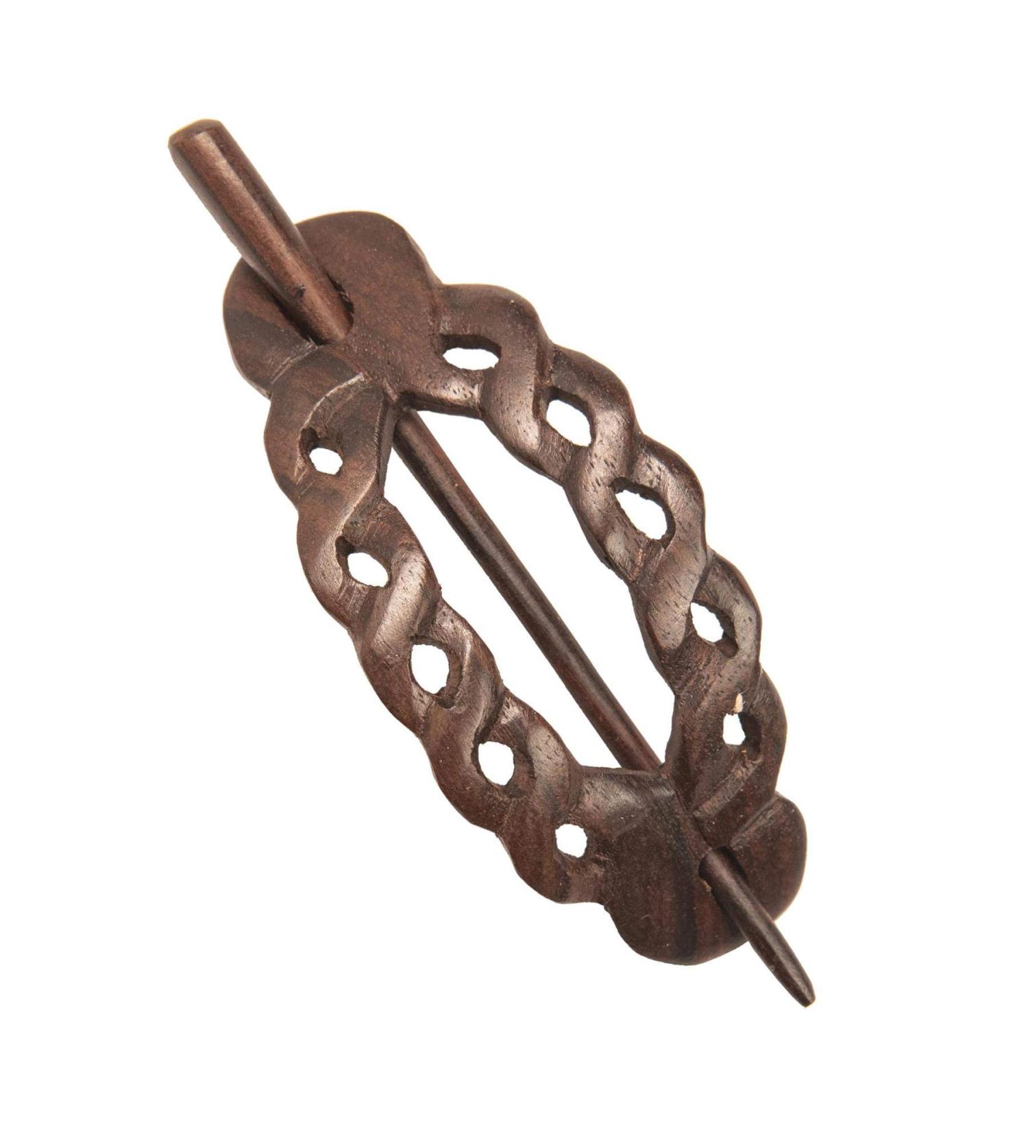81stgeneration Women's Natural Wood Wooden Carved Woven Pattern Hair Barette Pin Stick - Buy Online on GoSupps.com