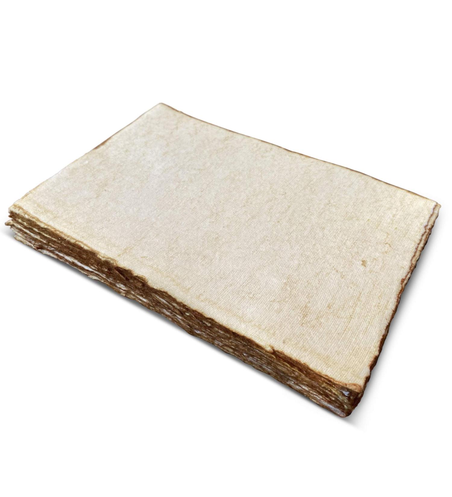 Handmade Antique Deckle Edge Blank Paper - A4 Size Package of 50 - Watercolor Mixed Media Loose Leaf Paper for Writers Invitations Crafts - Thick 130 GSM Recycled Paper - 8.25 x 11.7" A4 Vintage Paper - Buy Online on GoSupps.com