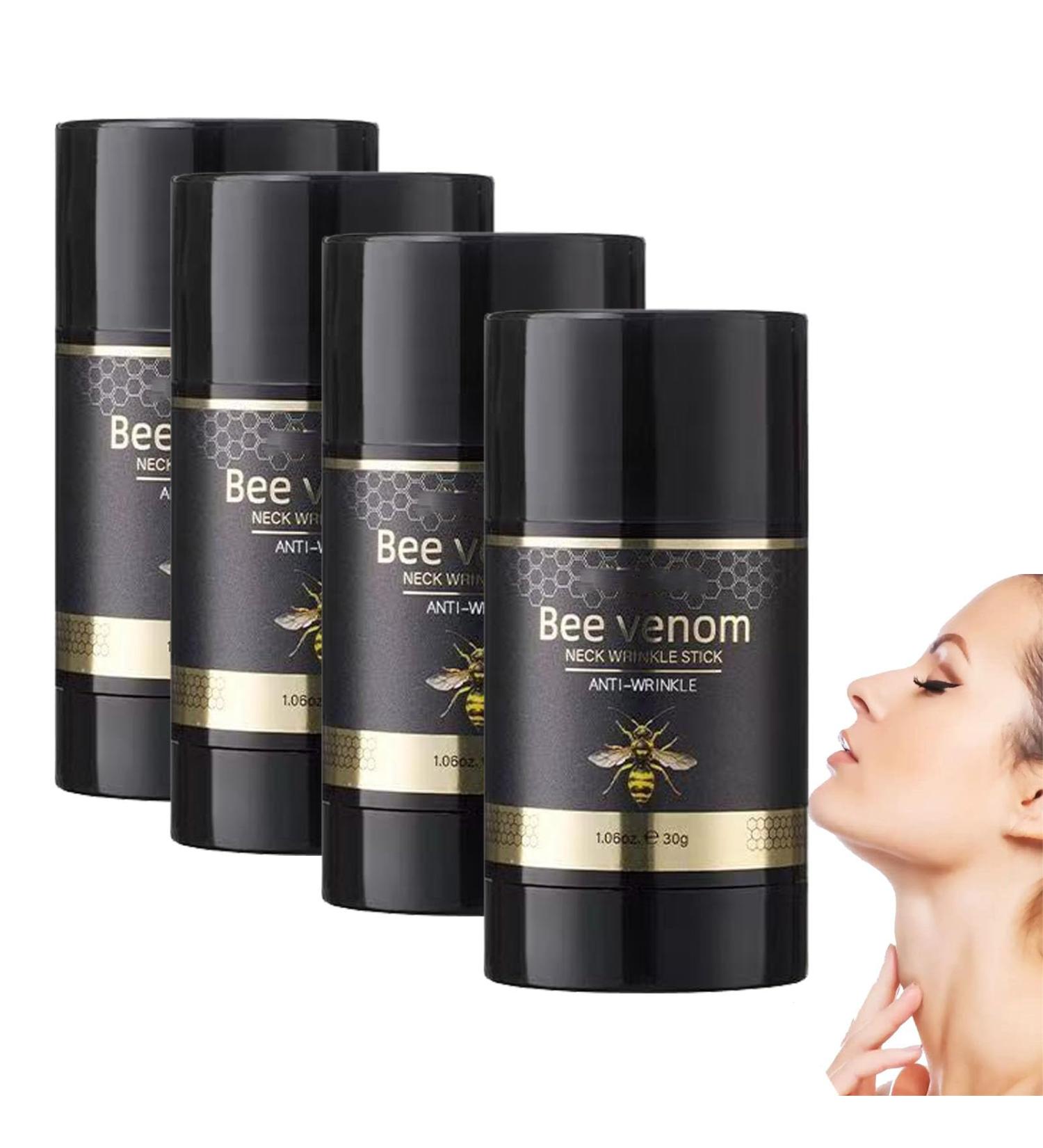  JIAOY Set of 4 Bee Venom Neck Firming Pencils - Firms and Lifts Sagging Skin - Bee Venom Wrinkle Elimination Cream - Anti-Aging Moisturizing Cream - Hydrating Lifting - Buy Online on GoSupps.com