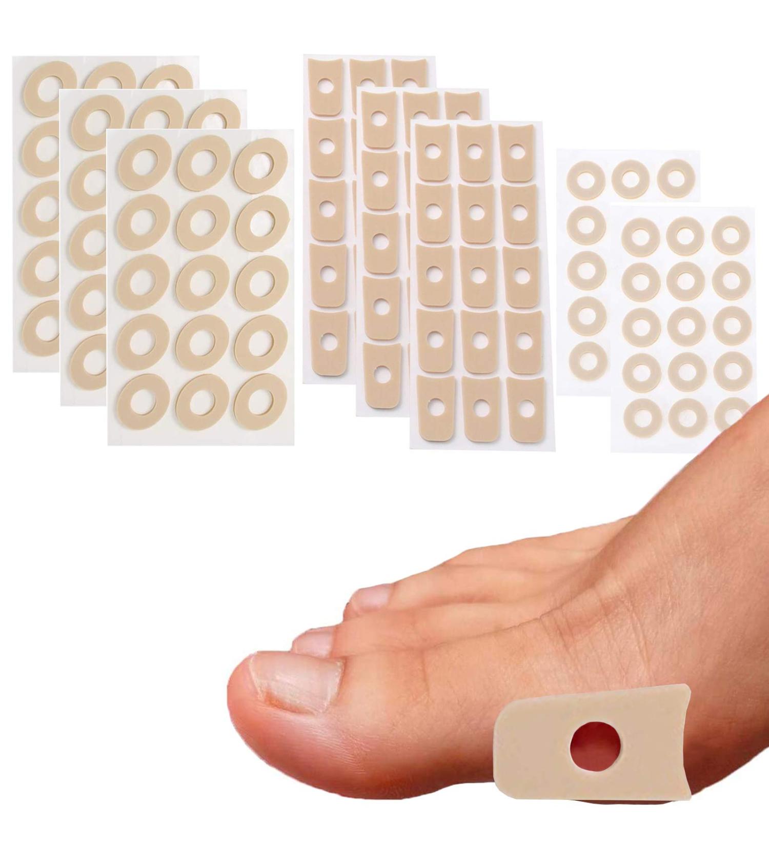 FootSiHome 120 Foam Pads - Chicken Eye Protectors Cornea Pads & Toe Pain Relief Pillows in Beige - Ideal for Comfort & Support - Buy Online on GoSupps.com
