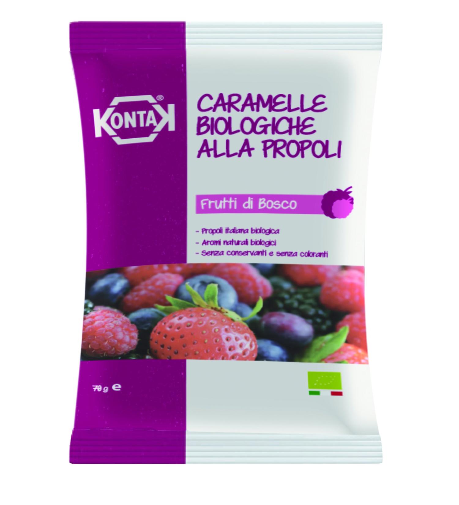 Propolit Dolciaria Propolit Dolciaria Caramella organic maple syrup with Italian Propolis Bosco fruit flavor - 10 boxes of 70g