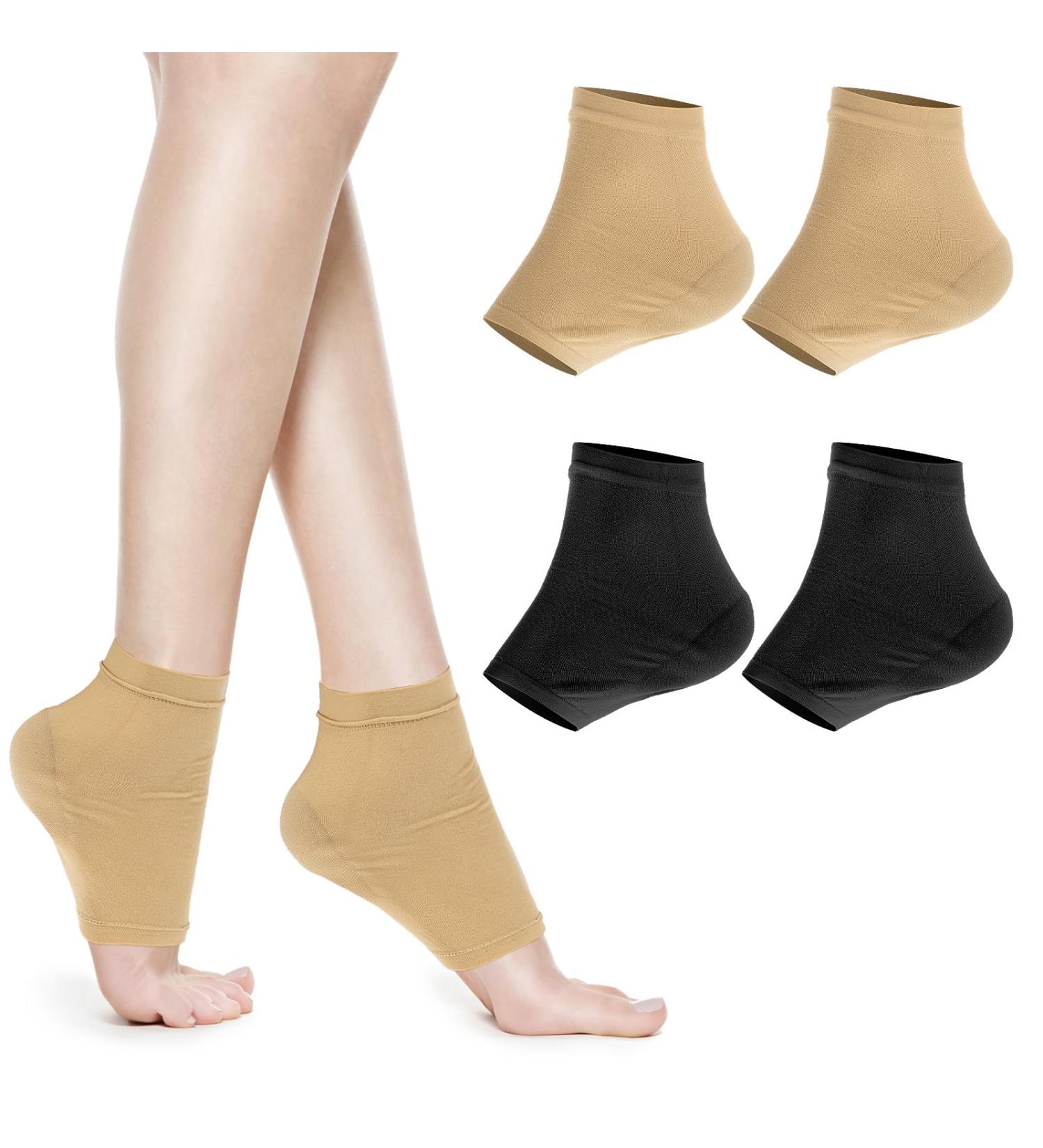 Cracked Heel Repair Socks - 2 Pairs Moisturizing Spa Socks for Dry Cracked Feet - Overnight Foot Care Lotion Socks for Women (US Size 7-9 - Buy Online on GoSupps.com