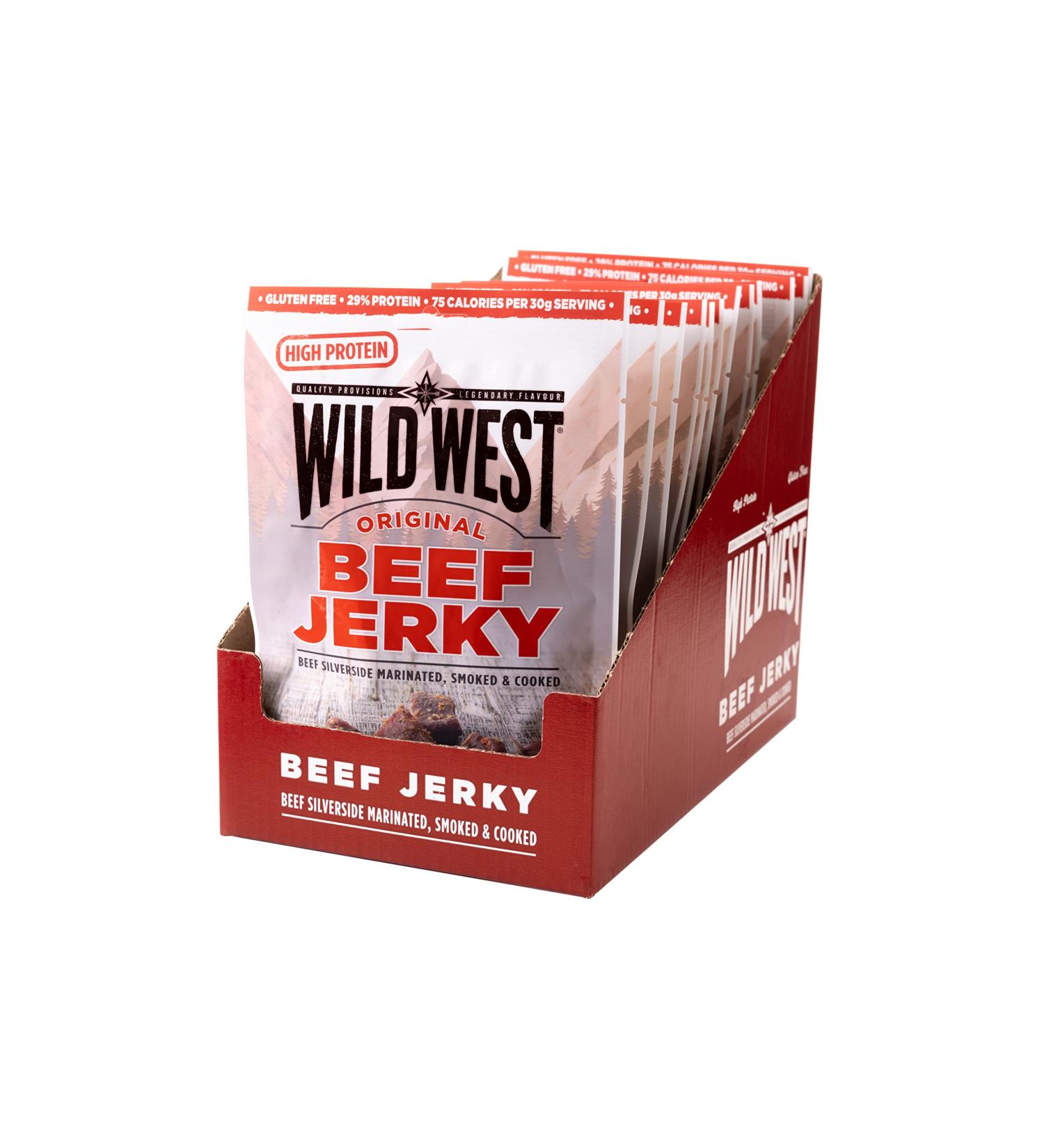 Wild West Original Beef Jerky 12 x 60g - Buy Online on GoSupps.com