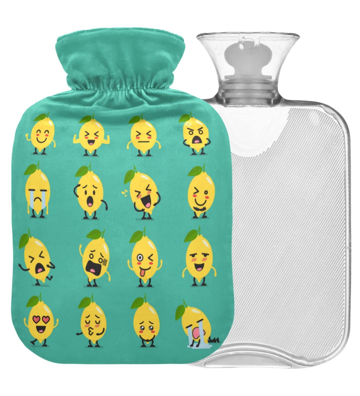 Buy Naanle Funny Lemon Transparent Hot Water Bottle - 1L Hand/Foot Warmer for Pain Relief & Cold Therapy | International Shipping Available - Buy Online on GoSupps.com
