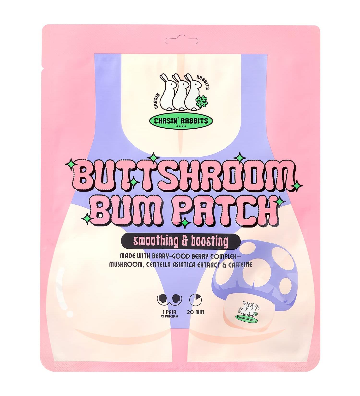 CHASIN' RABBITS Buttshroom Bum Patch | Butt Enhancement Gel with Caffeine & Berries - Buy Online on GoSupps.com
