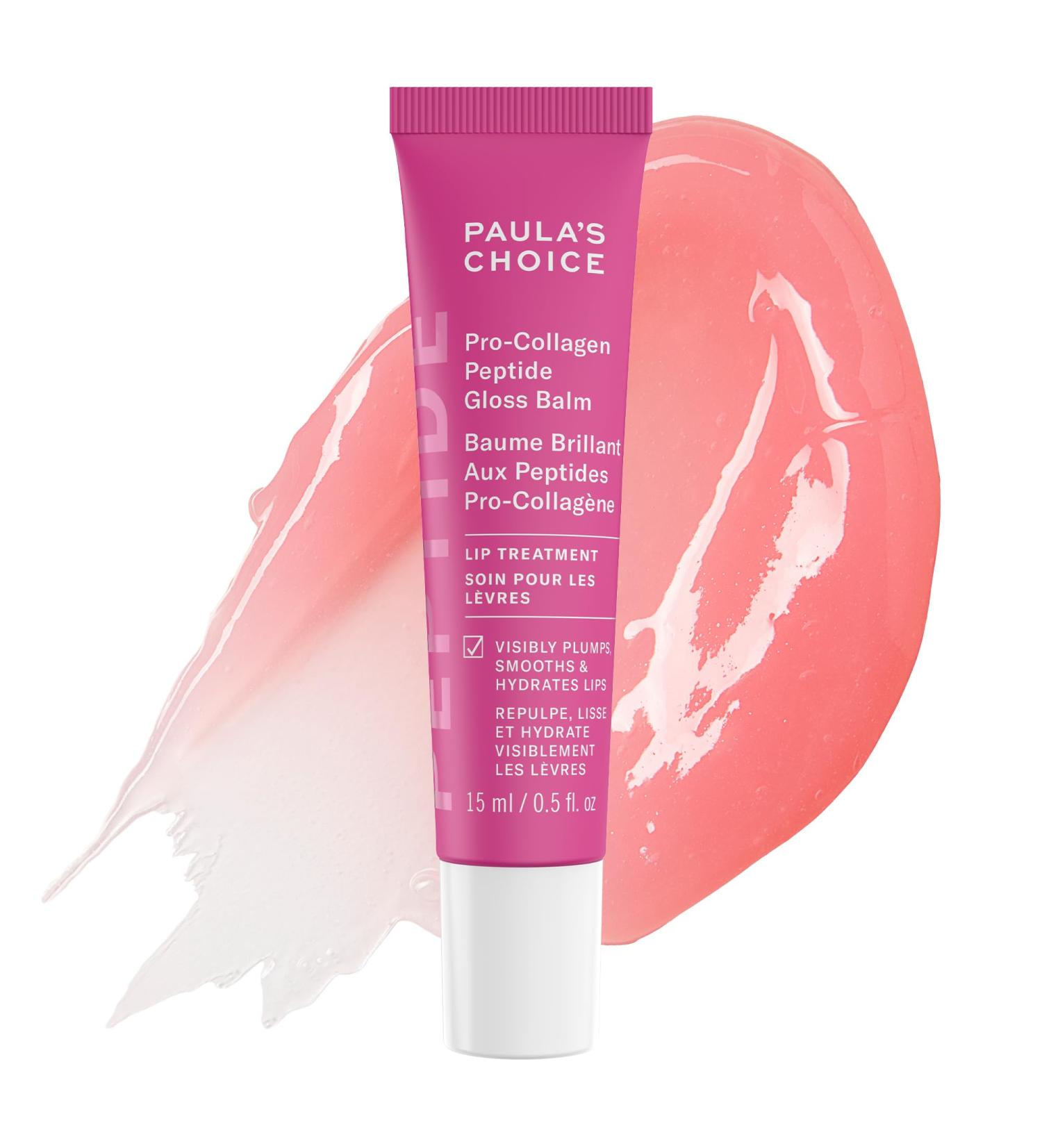 Paula's Choice Pro-Collagen Peptide Gloss Lip Balm Hydrates & Smooths Lips Sheer & Glossy Finish for Fuller Lips Sheer Tint Non-Sticky Cruelty-Free Clear - Pack of 1 - Buy Online on GoSupps.com