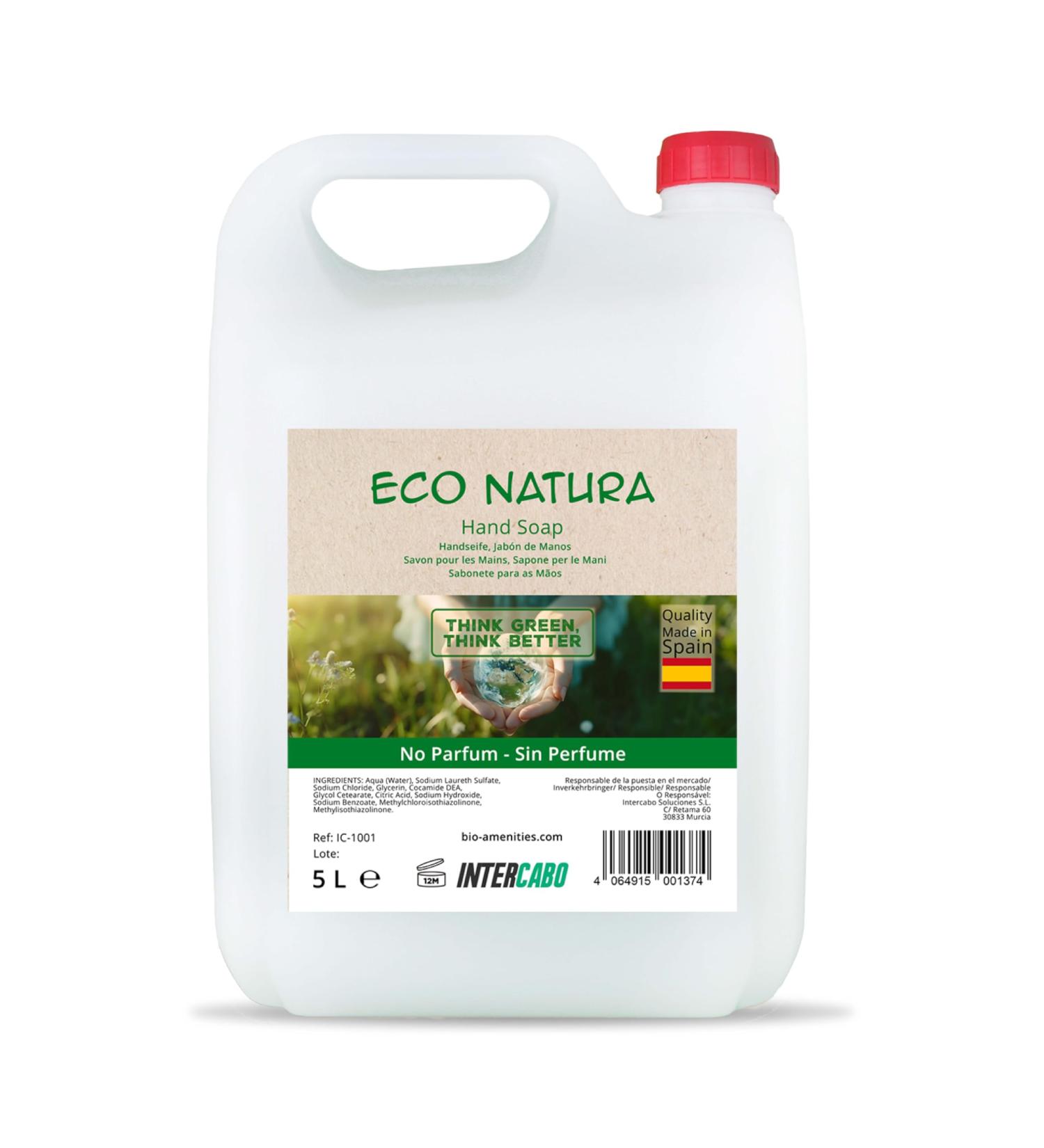  INTERCABO Hand soap 5 liters - Liquid soap in economical packaging - Cream soap - Can of soap for all skin types - Ideal for hotels offices and commercial spaces - Buy Online on GoSupps.com