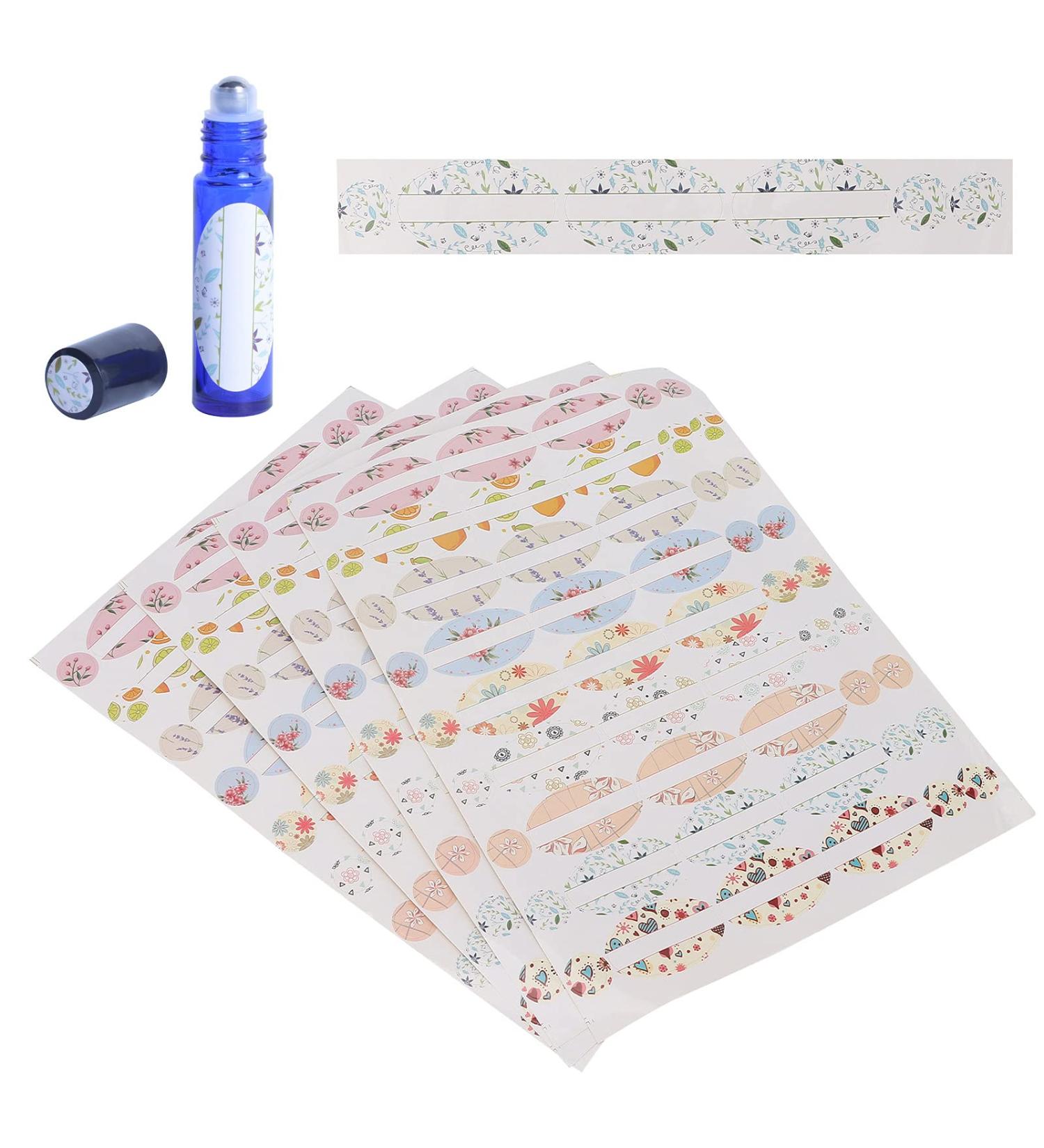 Buy Essential Bottle Labels - 4 Sheet Colorful Sticker Set for Portable Perfume & Cosmetics - Easy Distinction Exquisite Patterns - Buy Online on GoSupps.com