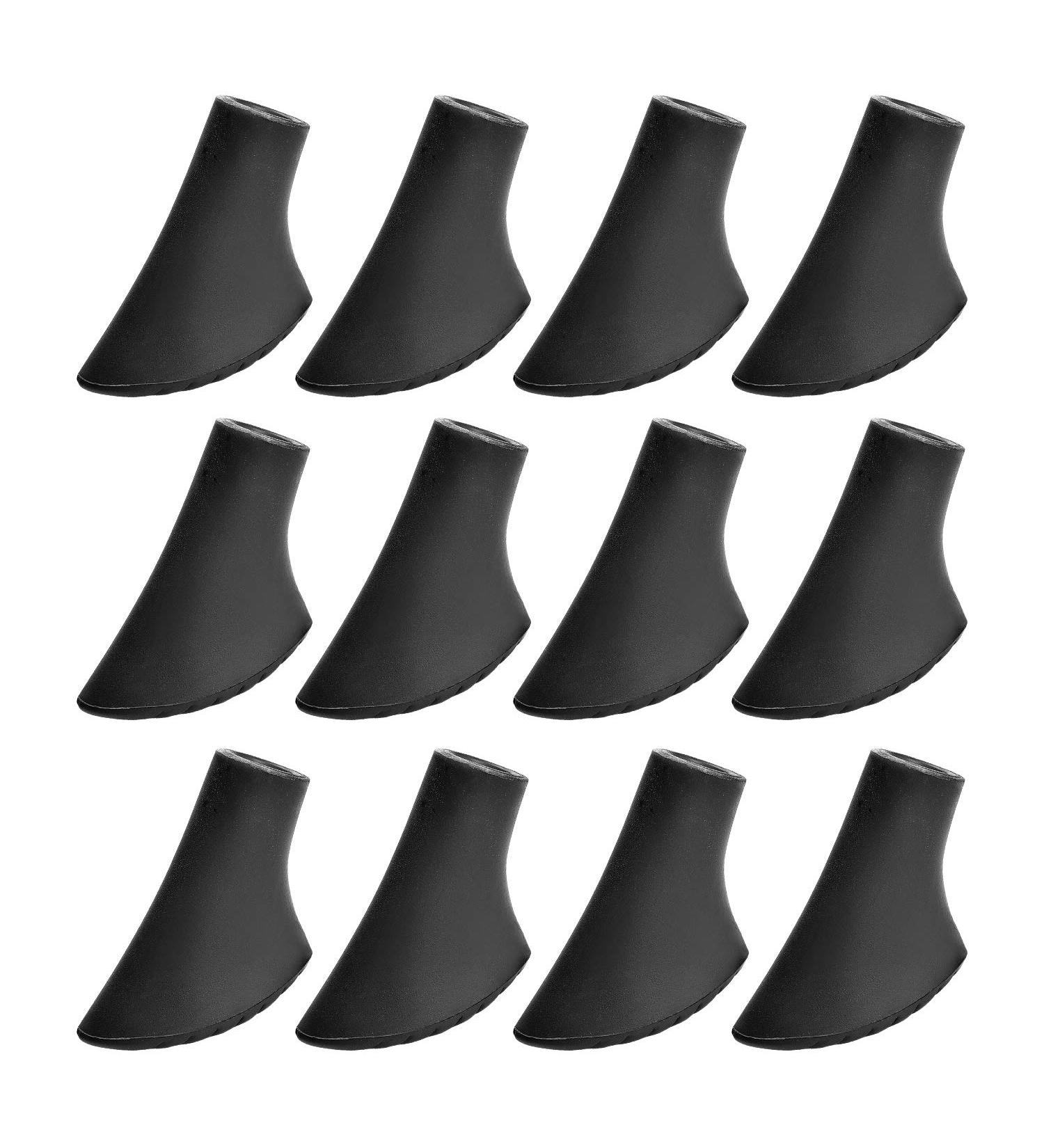 Vabneer Nordic Walking Stick Rubber Buffers - 12 Pack 10mm Diameter Walking Pads for Trekking on Asphalt Gravel and Mountains - Buy Online on GoSupps.com
