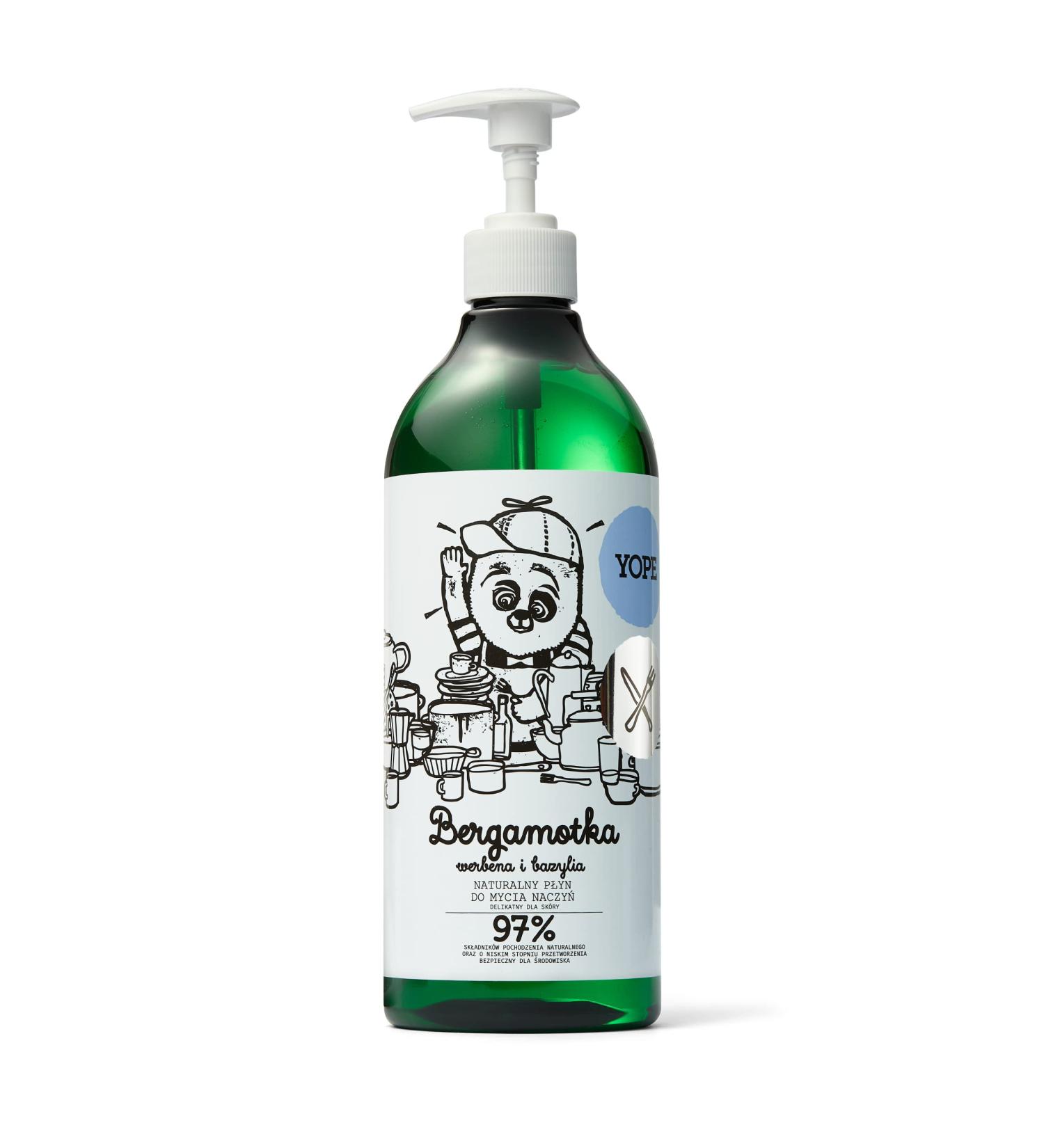 Yope Natural Detergent Washing-Up Liquid | Bergamot & Basil | Vegan | Cruelty Free | Paraben & SLS Free | 750 ml Bergamot Basil - Buy Online on GoSupps.com