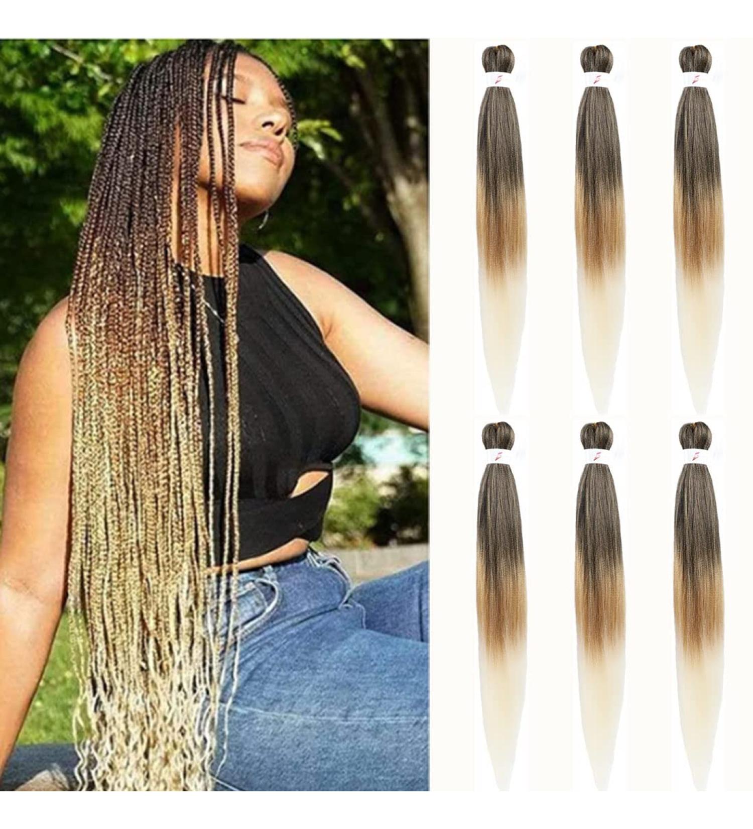 Ancient Lichenhaar Easy Braid - Professional Itch-Free Synthetic Fiber Crochet Hair Extensions (6 Packs 26 Inch 1B/27/613#) - Buy Online on GoSupps.com