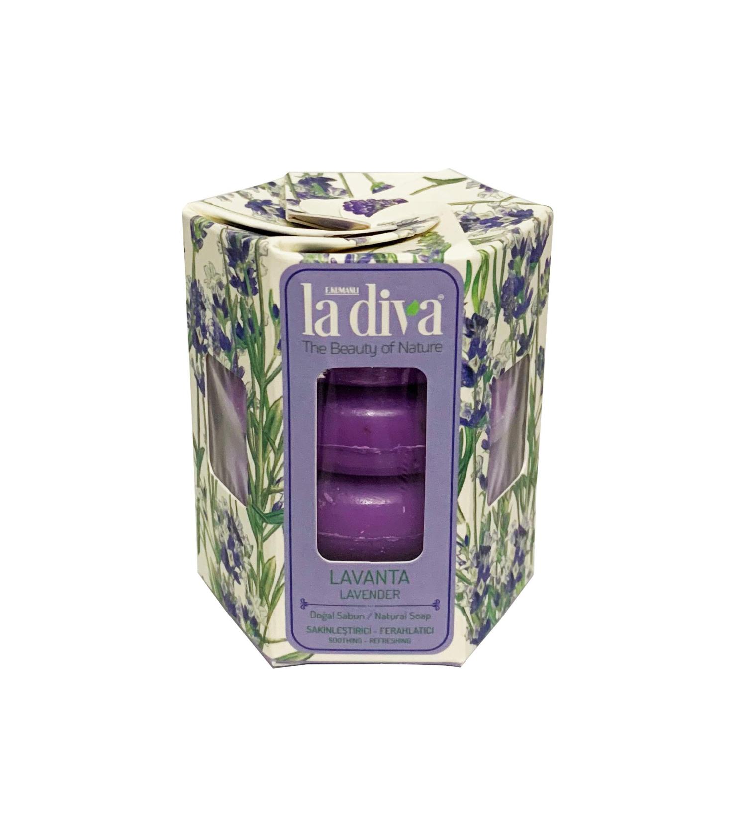 La Diva Soap Bar Antibacterial Soap Natural Soap for Face and Body Hand Soap Scented With Premium Essential Oils For Men And Women (Lavender) - Buy Online on GoSupps.com