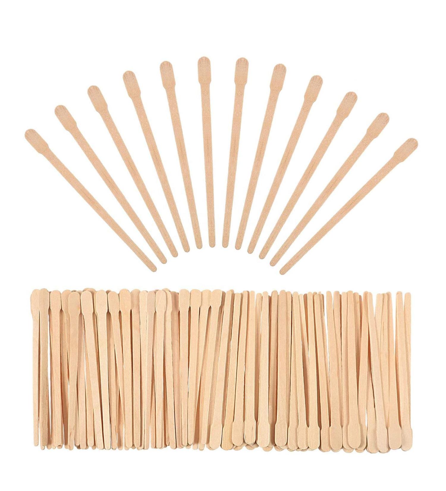 200 Wooden Wax Spatulas for Hair Removal | Disposable Cosmetic Sticks for Waxing | Eco-Friendly Wood Waxing Sticks - Buy Online on GoSupps.com