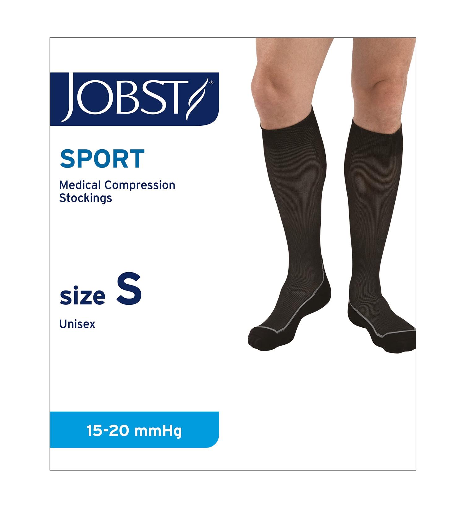 Shop Jobst Sport Running Stockings - Compression for Men & Women | Enhance Blood Circulation | Soft Lightweight & Breathable in Cool Black - Buy Online on GoSupps.com