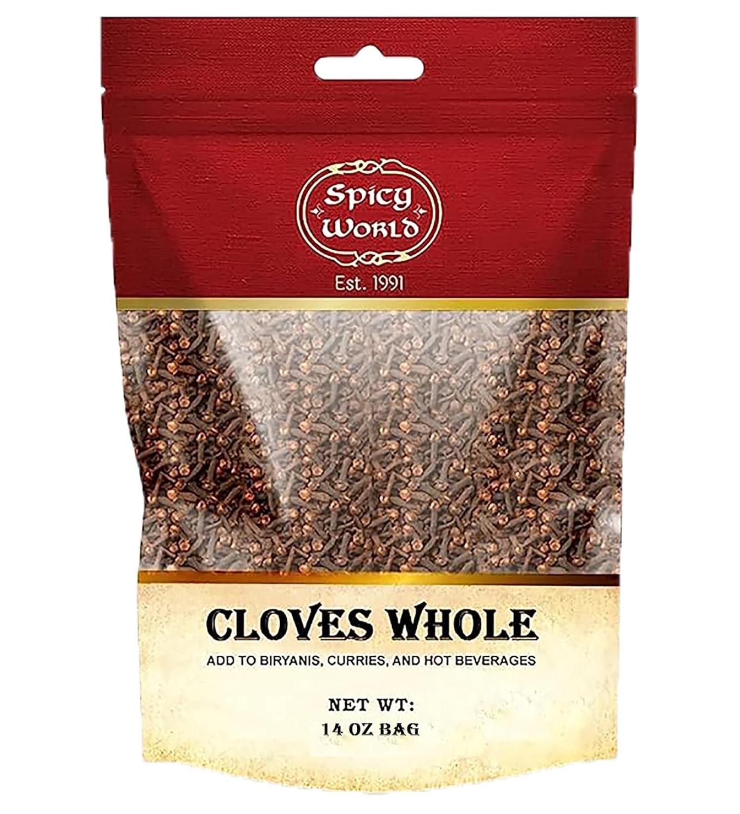 Whole Cloves Bulk 400g Bag (14oz) - Great for Foods Tea Pomander Balls and even Potpourri - by Spicy World - Buy Online on GoSupps.com