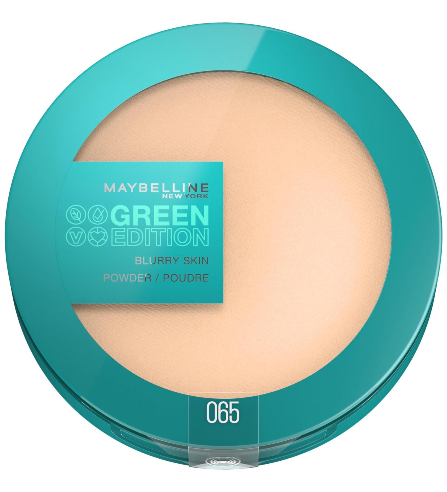 Maybelline New York - Mattifying Complexion Powder - Enriched with Whipped Mango Butter - 97% Natural Ingredients - Blurry Skin Green Edition - Shade: 065 - Capacity: 9 g - Buy Online on GoSupps.com