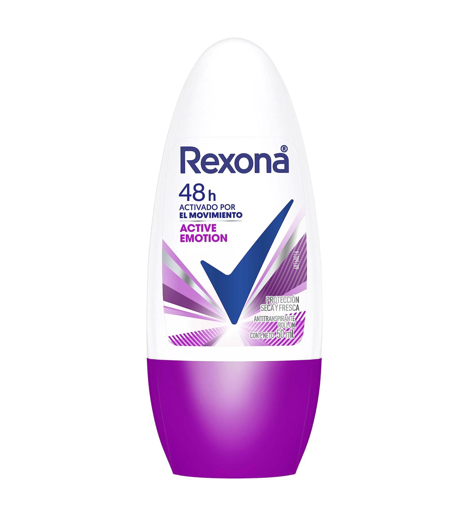 REXONA Antitranspirante Roll On para Dama - Active Emotion 50 ml | Env o Internacional - Buy Online on GoSupps.com