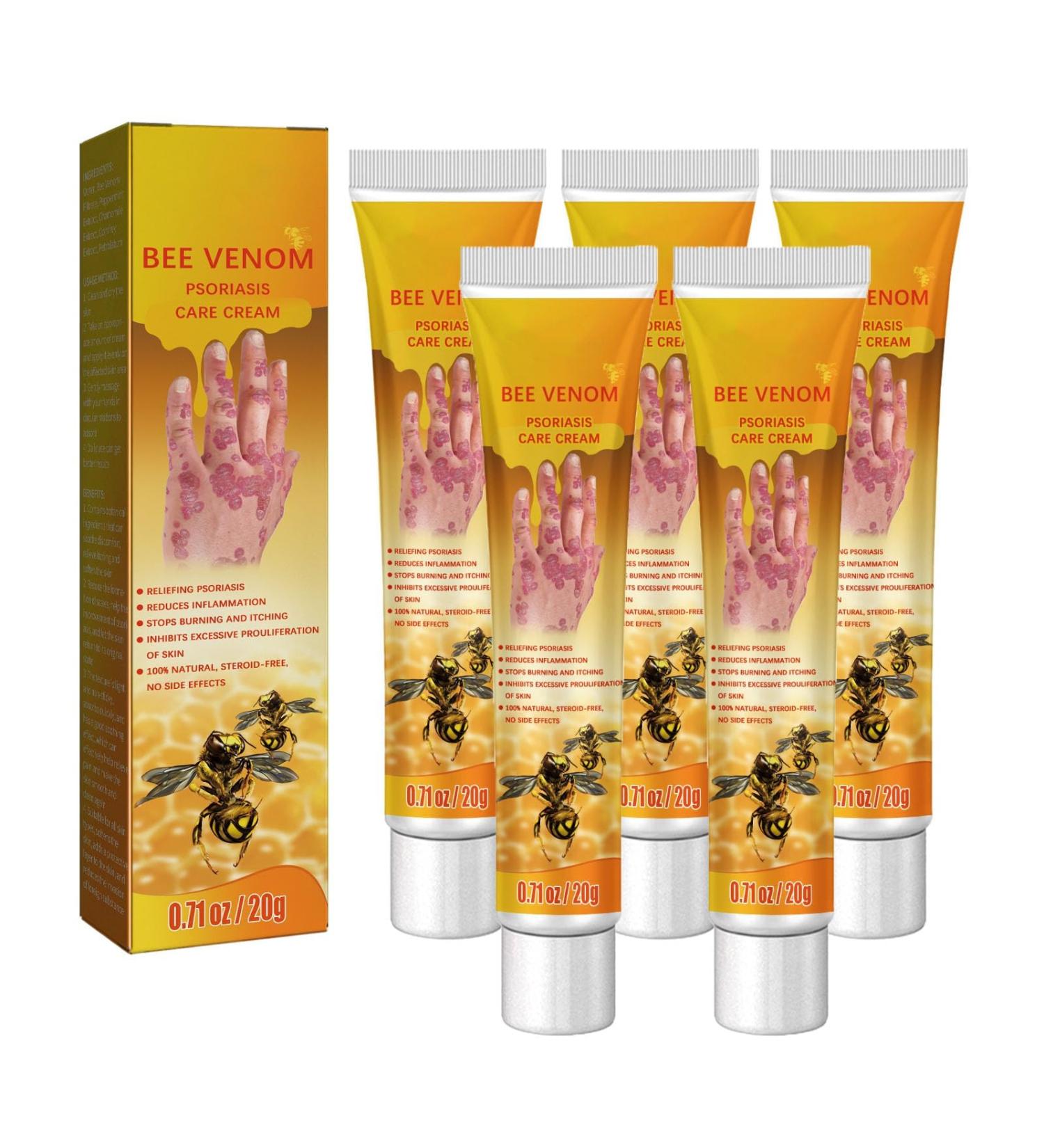 OSEVIO Bee Venom Psoriasis Treatment Cream - Professional Skin Care for Psoriasis (5 pcs) - Buy Online on GoSupps.com