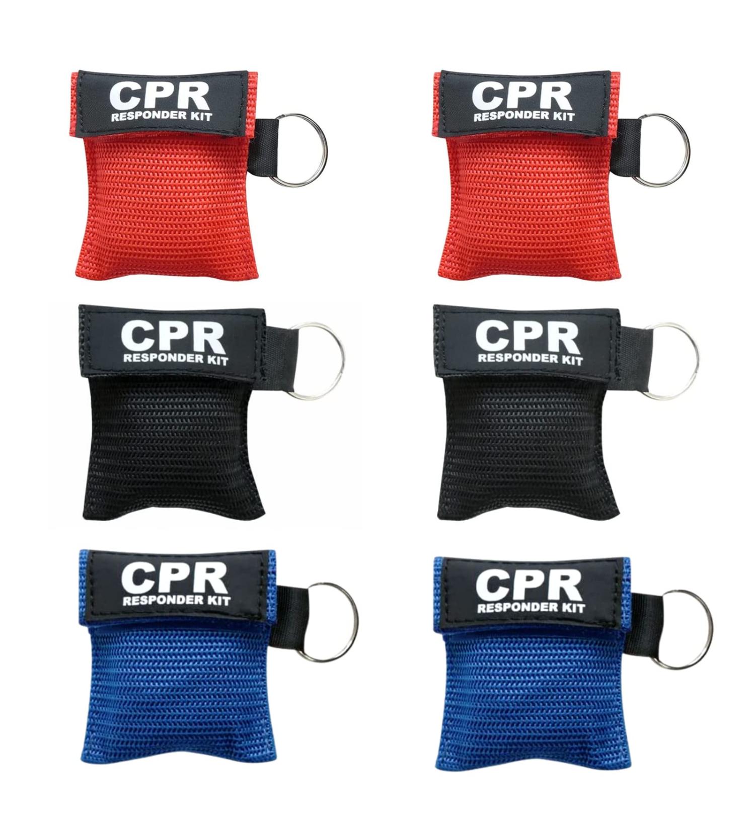 Dztsmart Ventilation Mask & Gloves Kit | CPR Keychain Mask with Carabiner | First Aid Pocket Mask with Check Valve | AED Training Essentials - Buy Online on GoSupps.com