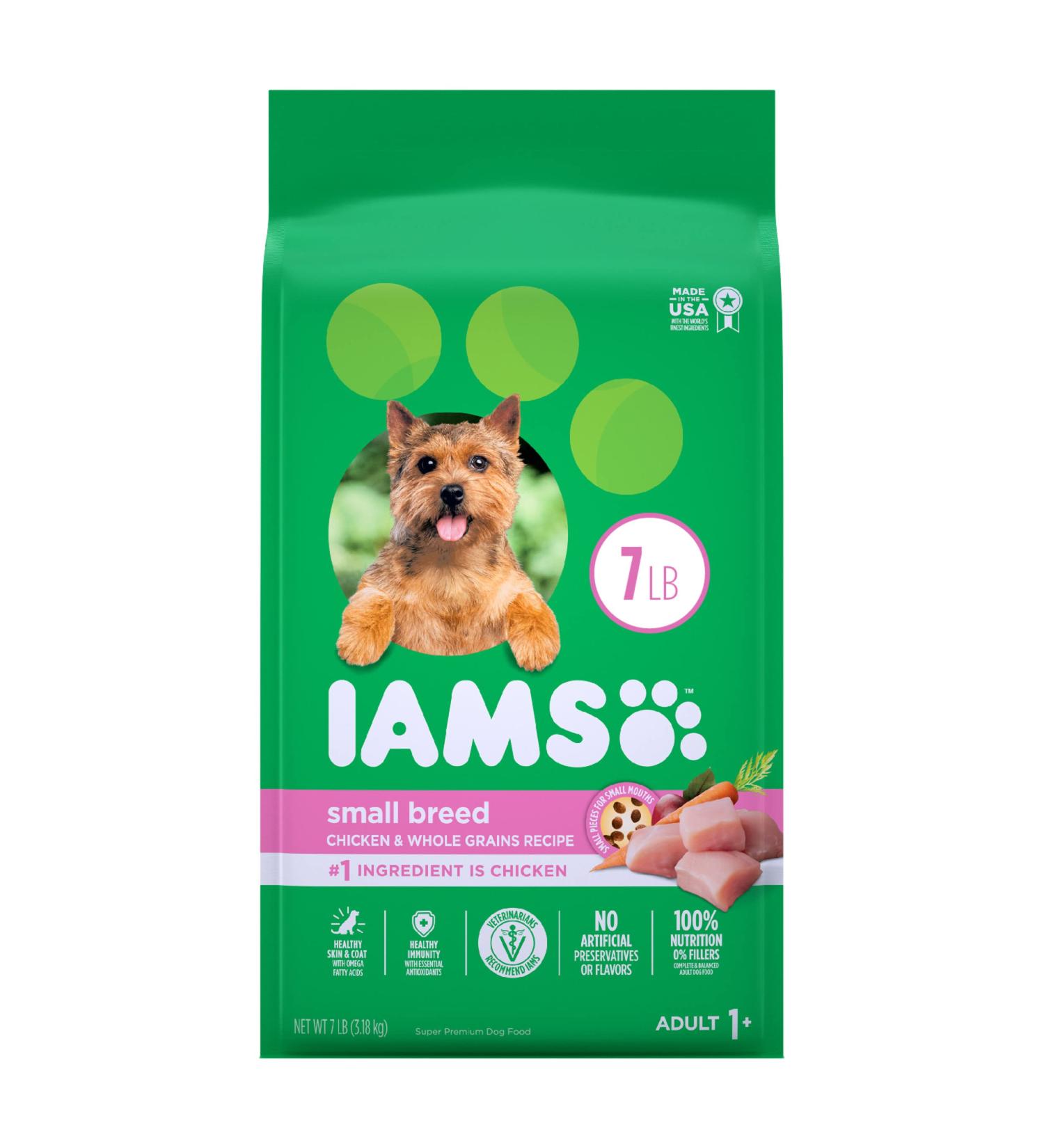 Iams Small Breed Adult Dry Dog Food Chicken 7lb - Premium Quality Nutrition for Small Dogs - Buy Online on GoSupps.com