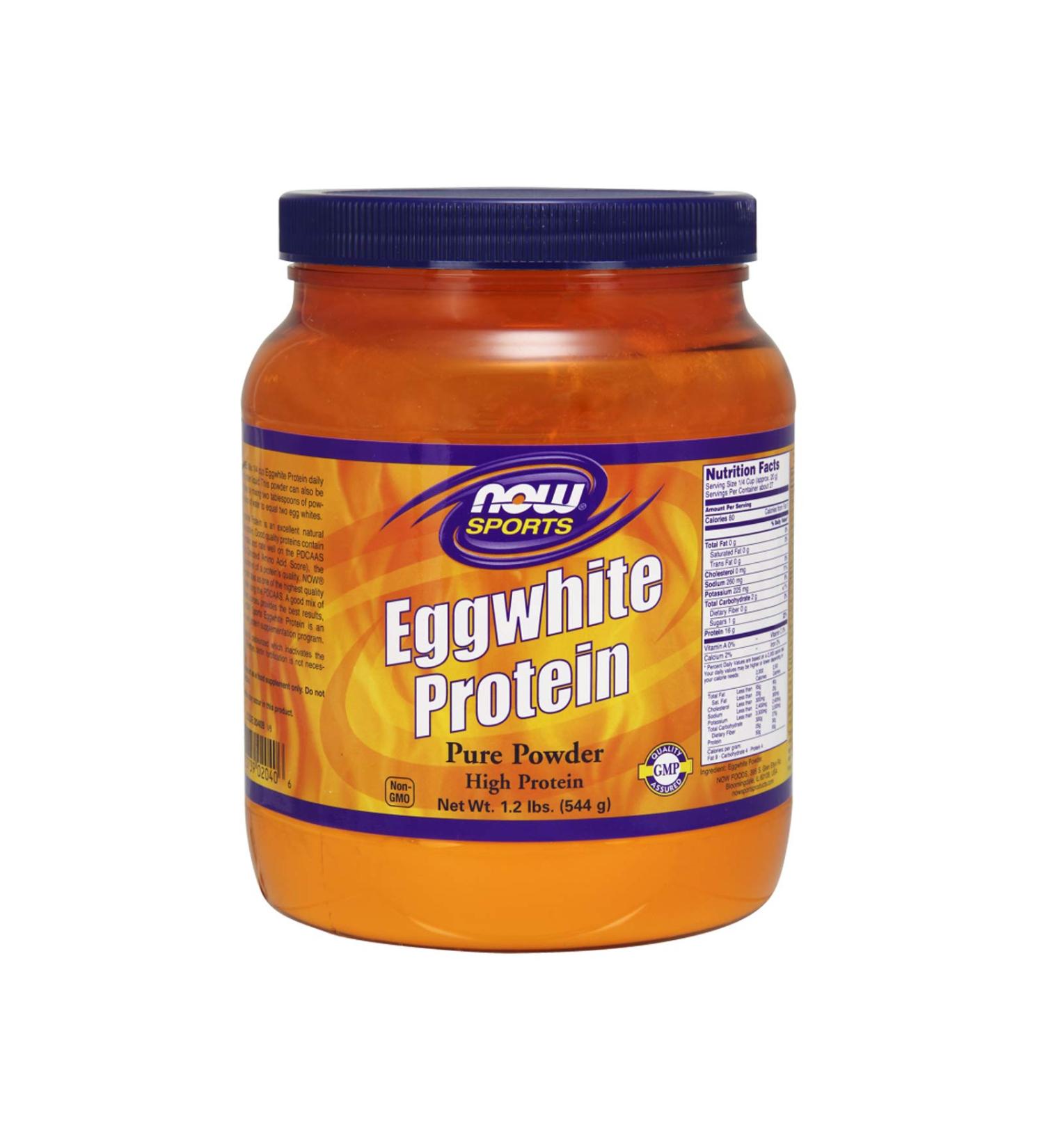 Buy NOW FOODS Egg White Protein Powder 544 GR - High-Quality Protein Supplement for Muscle Growth & Recovery - International Shipping Available - Buy Online on GoSupps.com