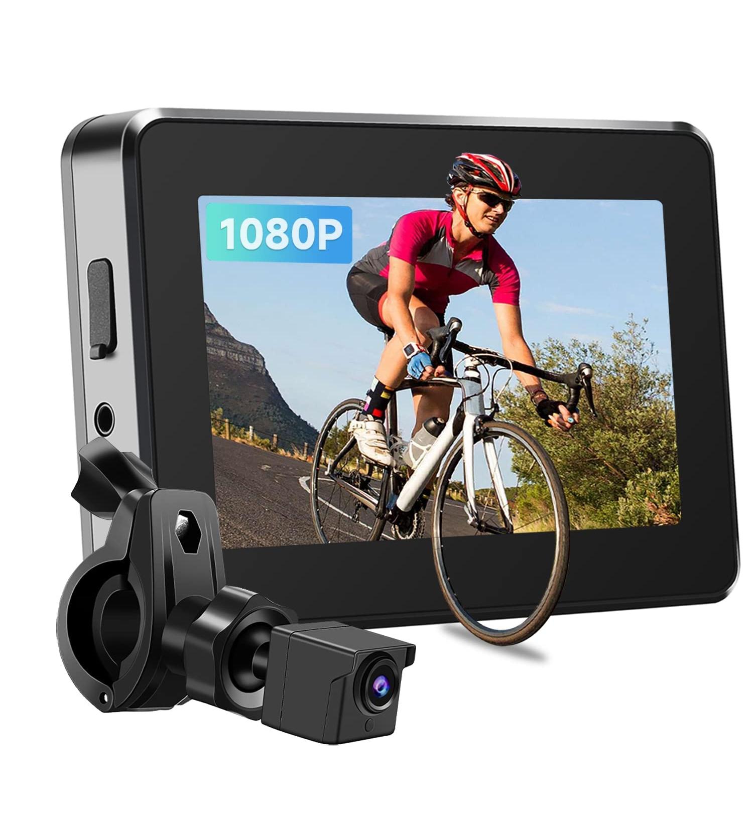 Bike Camera 1080P with 4.3 Monitor & Night Vision - Rear View Mirror for Mountain & Ebike - Buy Online on GoSupps.com