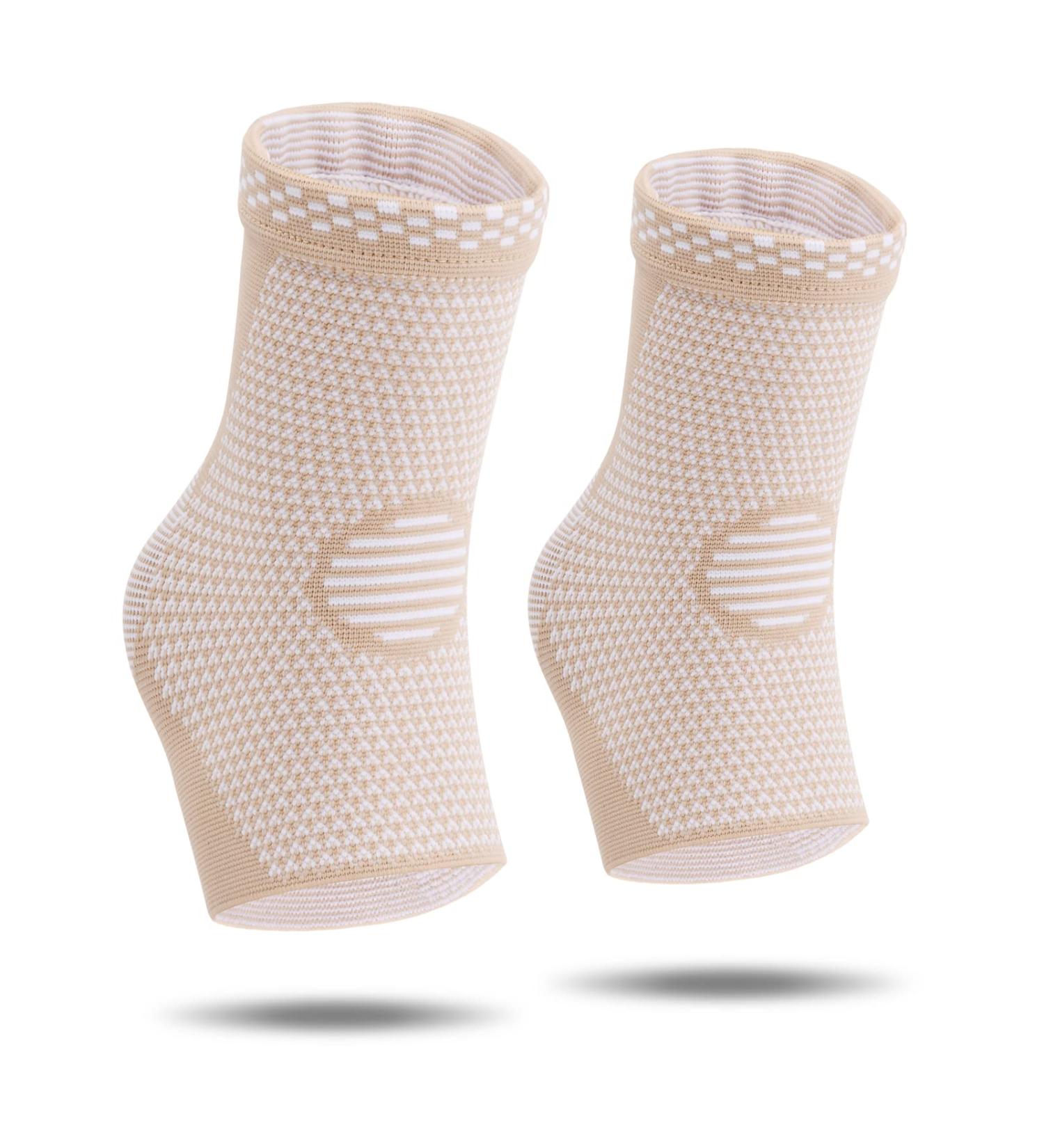 Ankle Support Sports Bandage - Football Ankle Brace & Compression Socks | XL Skin Color - Buy Online on GoSupps.com