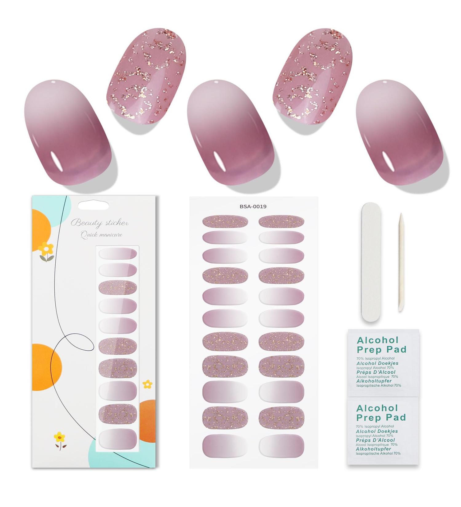 JMEOWIO Purple & White Nail Foil Glitter - Self-Adhesive Gel Nail Stickers for Stunning Nail Design - Buy Online on GoSupps.com