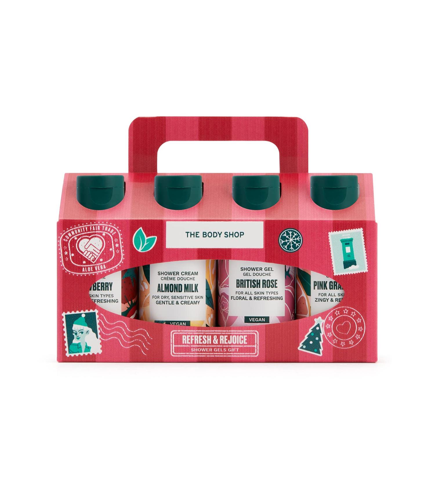 The Body Shop Refresh & Rejoice Shower Gels Gift Set - 8 Vegan Shower Creams & Gels - Buy Online on GoSupps.com