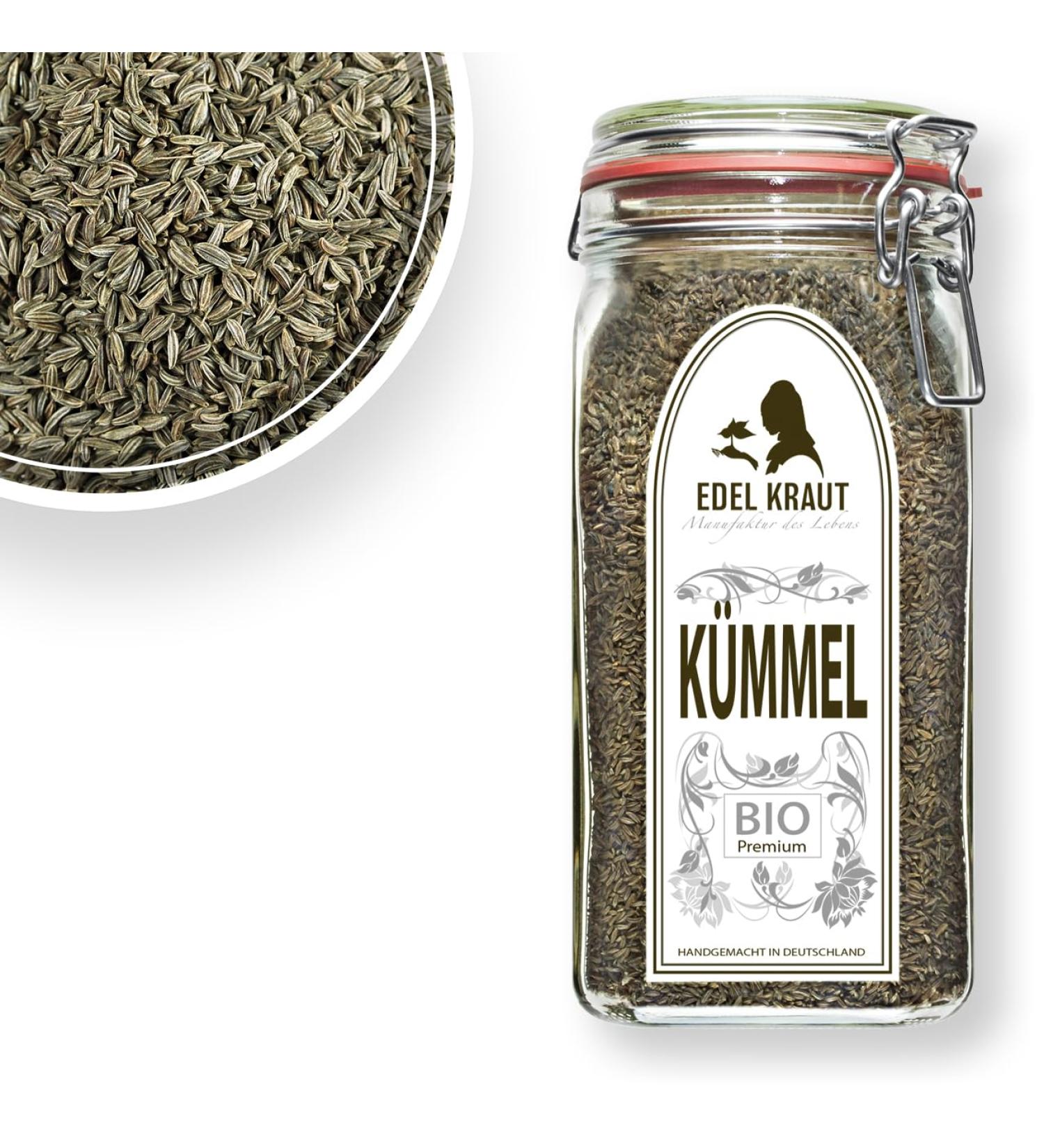 Organic K mmel 700g - Premium Wire Glass | 100% Natural Cumin Seeds | Noble Herb - Organic Caraway for Tea & Spice - Buy Online on GoSupps.com