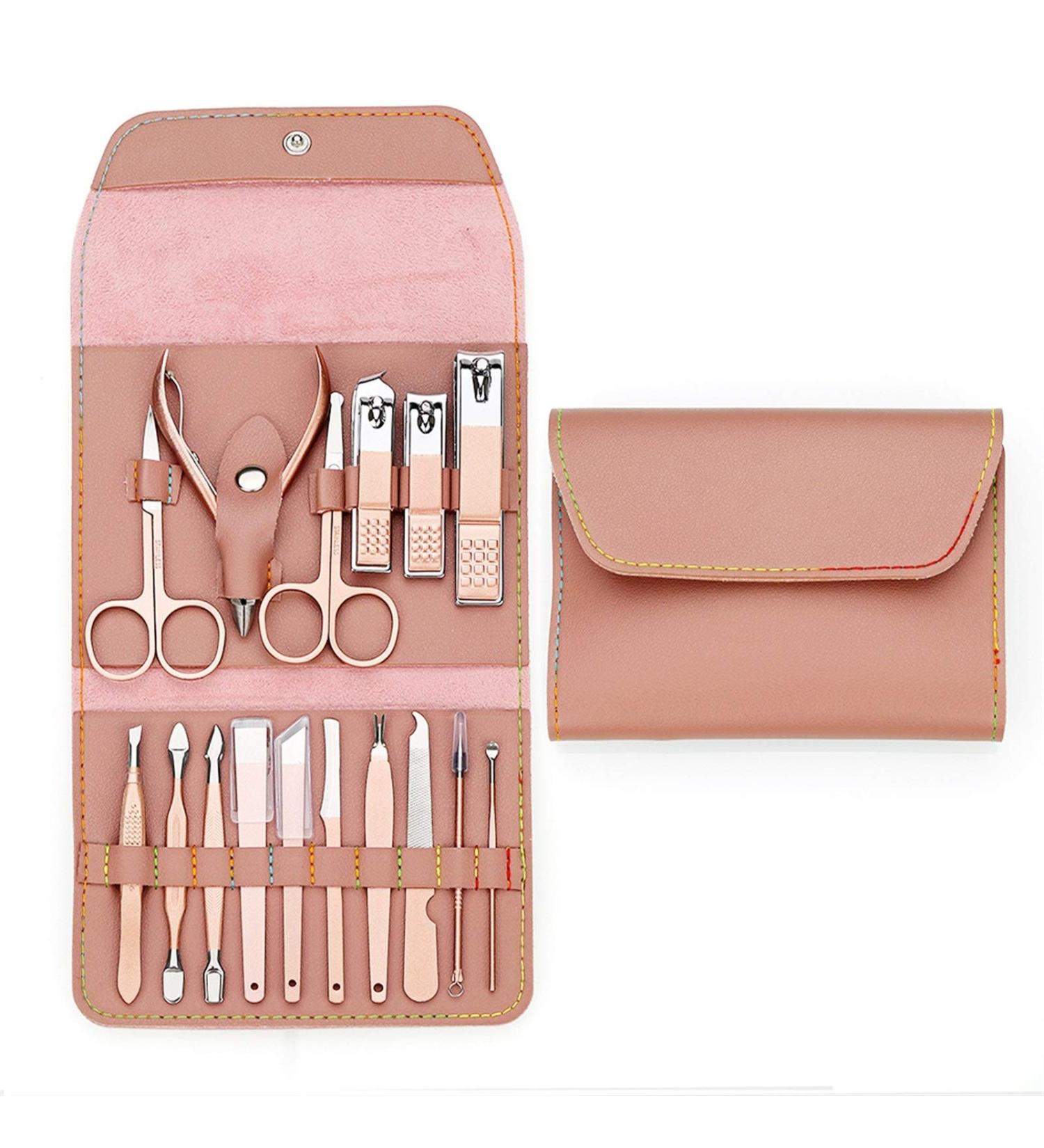 BANDKIT 16 in 1 Nail Cutter Professional Stainless Steel Scissors Grooming kit Art Cuticle Utility Tools Nail Clipper Manicure Set(New 16 pieces in set) - Buy Online on GoSupps.com