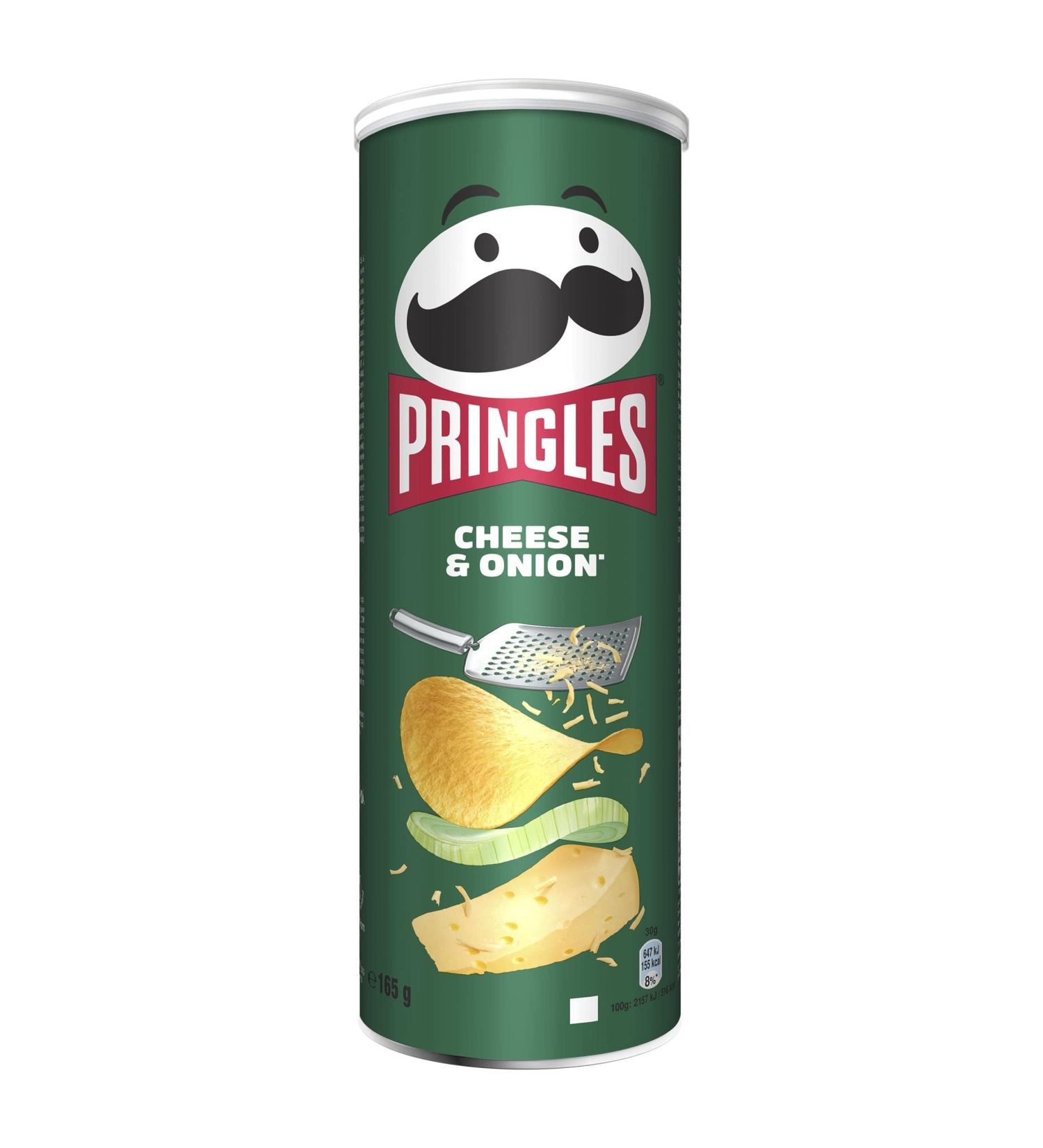 Pringles Cheese & Onion 165g - Delicious Potato Crisps - Pack of 1 - Buy Online on GoSupps.com
