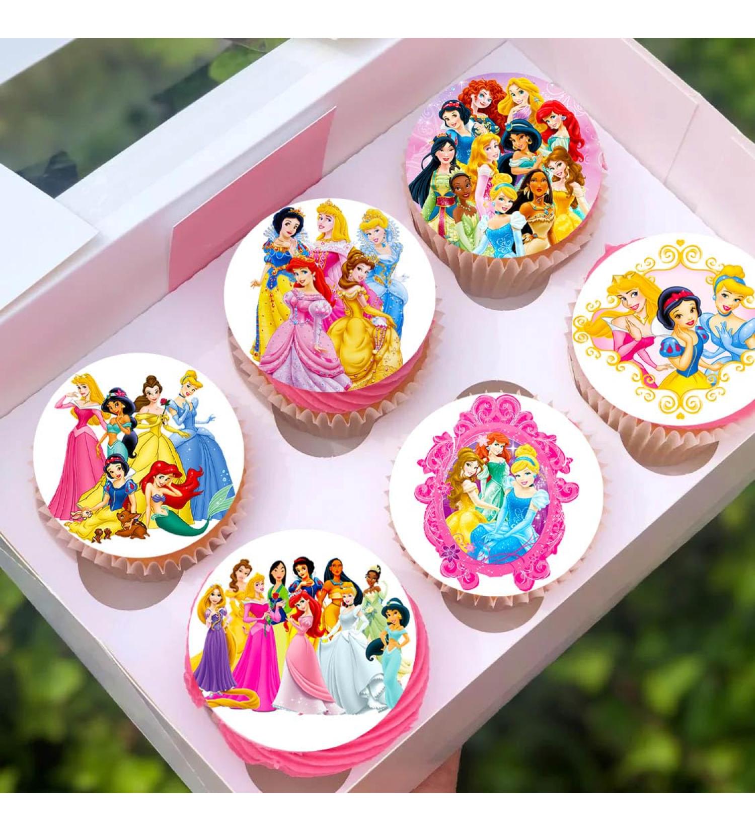 Pre-Cut Princess 1B Edible Stand up Wafer Paper Cupcake Toppers Cake Decorations Birthday Party Girls Princesses (24) - Buy Online on GoSupps.com