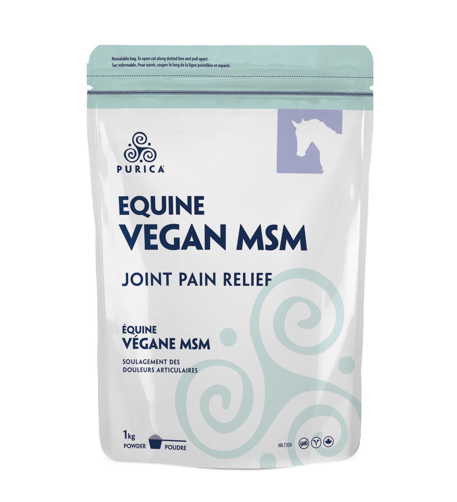 PURICA Equine Vegan MSM Powder - Pure & Organic Horse Supplement for Joint Support 1kg 1 kg (Pack of 1) - Buy Online on GoSupps.com