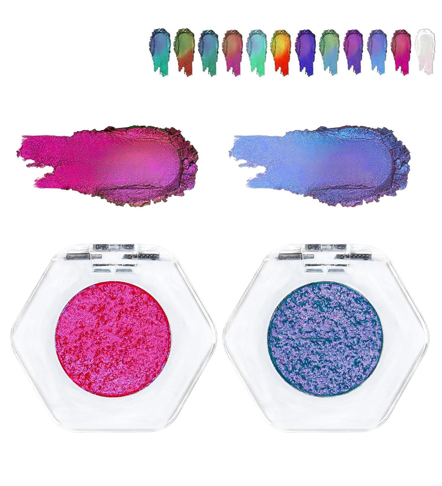 Adriana Nicole Cosmetics Eyeshadow Ethereal Eyeshadow Adriana Nichole Cosmetics Sparkling Eyeshadow Ethereal Single Color-shifting Eyeshadow Suitable for All Skin Types (Style S) - Buy Online on GoSupps.com