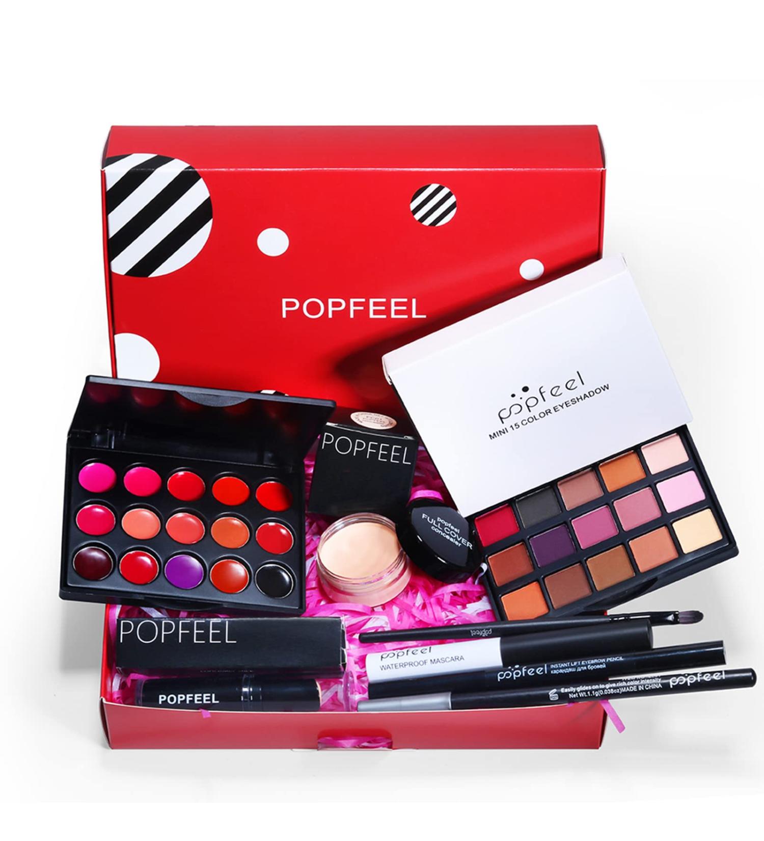 Rose Flower Makeup Kit for Women - All in One Gift Set with Lipgloss, Eyeshadow Palette, Concealer, Mascara, Eyeliner, and Brushes - Perfect for Women and Teen Girls - 108 Pieces - Buy Online on GoSupps.com