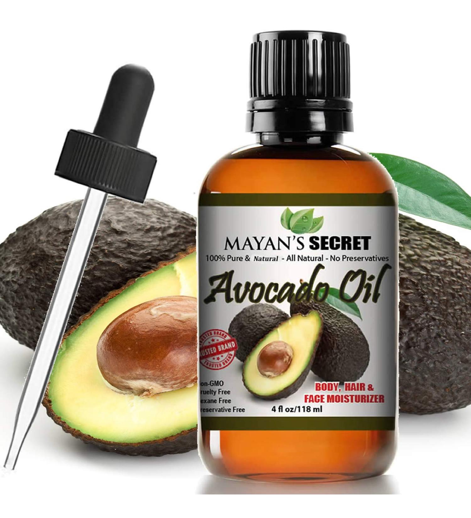 Mayan's Secret - Avocado Oil For Hair and Skin - Natural Dry Skin Face Moisturizer - Collagen Boosting for Aging Skin Combat Fine Lines and Wrinkles