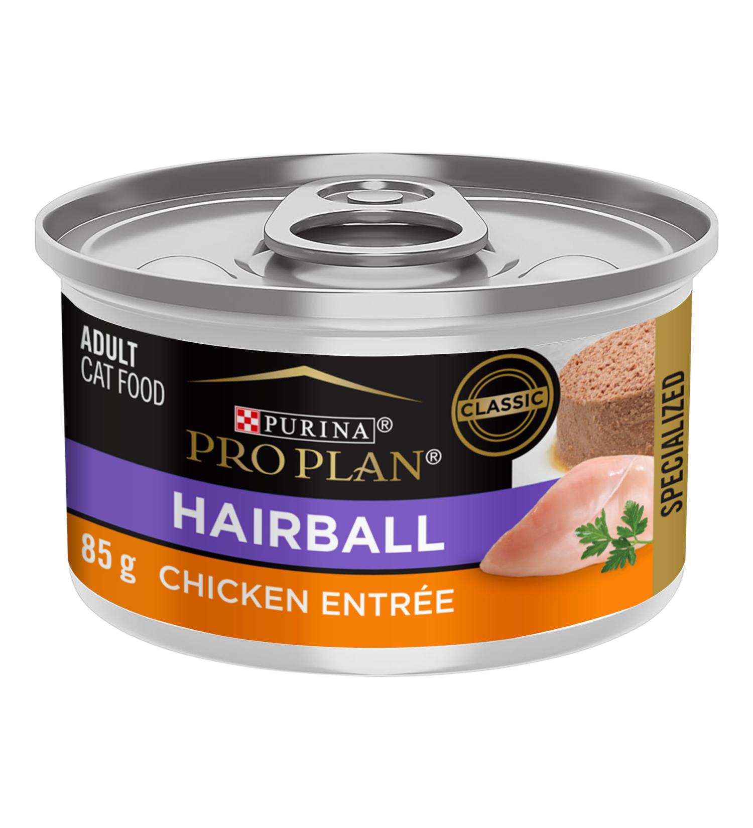 Purina Pro Plan Hairball Wet Cat Food Chicken Entree - 85 g Can (24 Pack) - Buy Online on GoSupps.com
