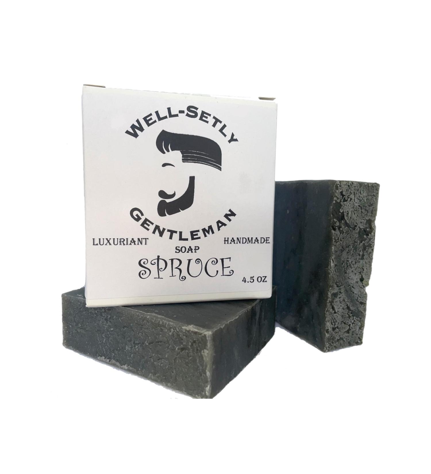 Men s Bar Soap Cold Process Soap Made from Natural and Organic Oils Luxuriant Hand Made Soap Artisan Soap (Spruce)